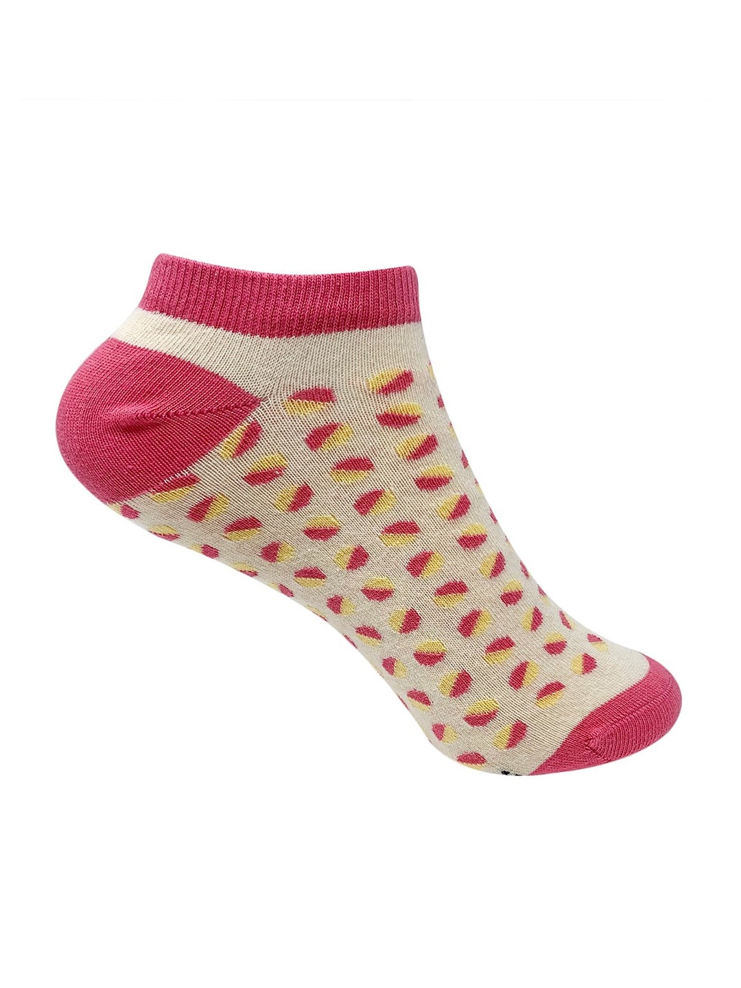 

Mint & Oak Women Beige & Pink Patterned Ankle-Length Socks