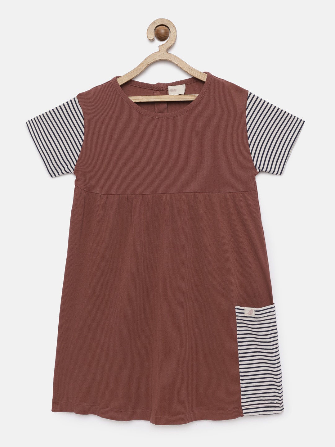 

SOFIE & SAM Girls Brown Solid Fit and Flare Dress