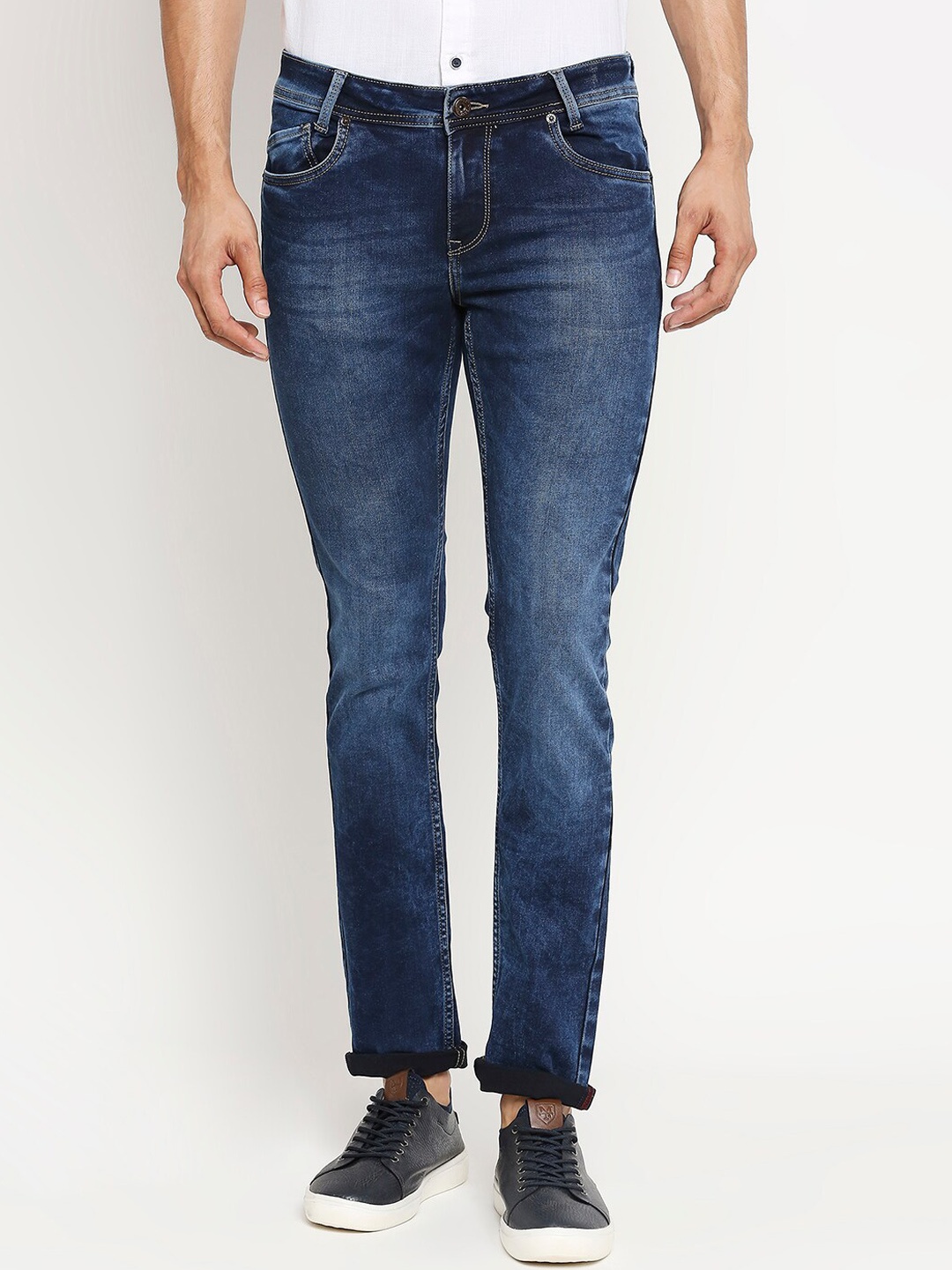 

Mufti Men Blue Skinny Fit Mid-Rise Clean Look Stretchable Jeans
