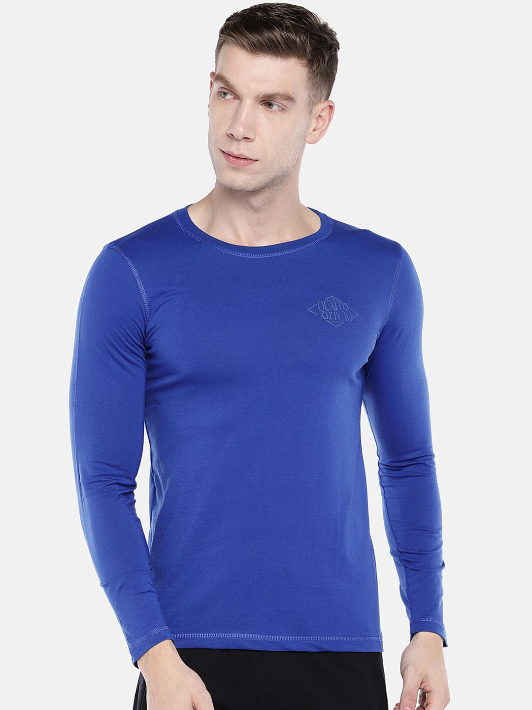 

Sweet Dreams Men Blue Solid Sustainable Lounge T-Shirt