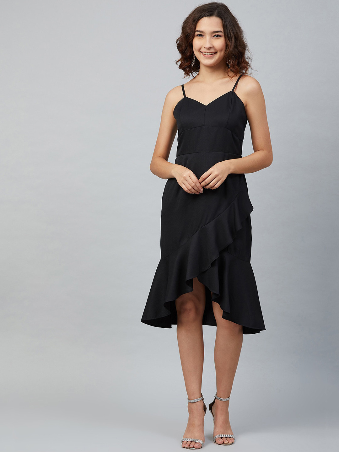 

Marie Claire Women Black Solid A-Line Dress
