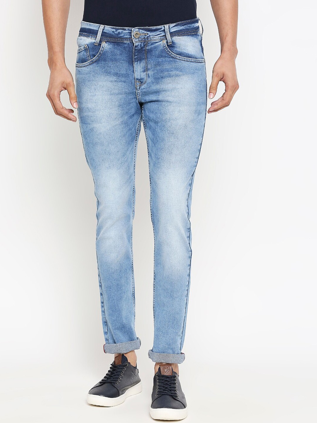

Mufti Men Blue Skinny Fit Mid-Rise Clean Look Stretchable Jeans