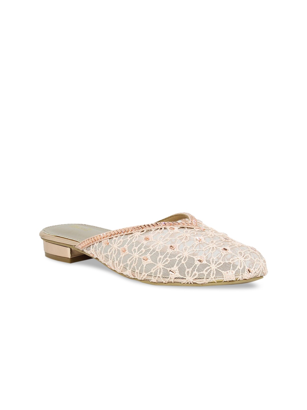 

Inc 5 Women Pink Embellished Mules