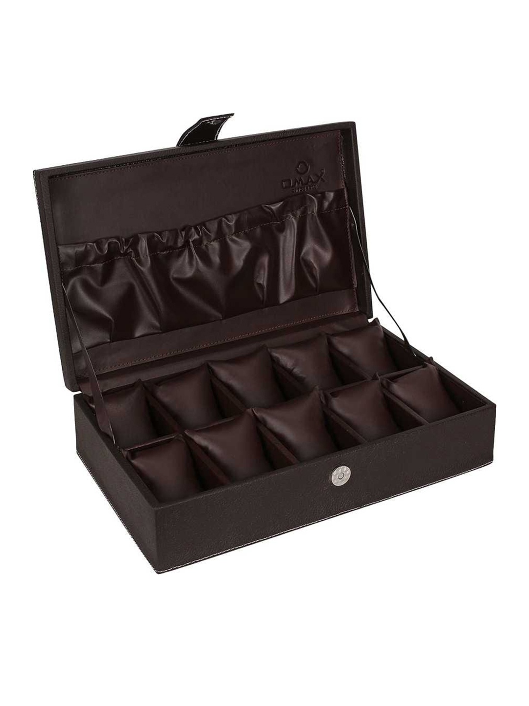 

Omax Women Brown Solid 10 Slots Watch Organiser