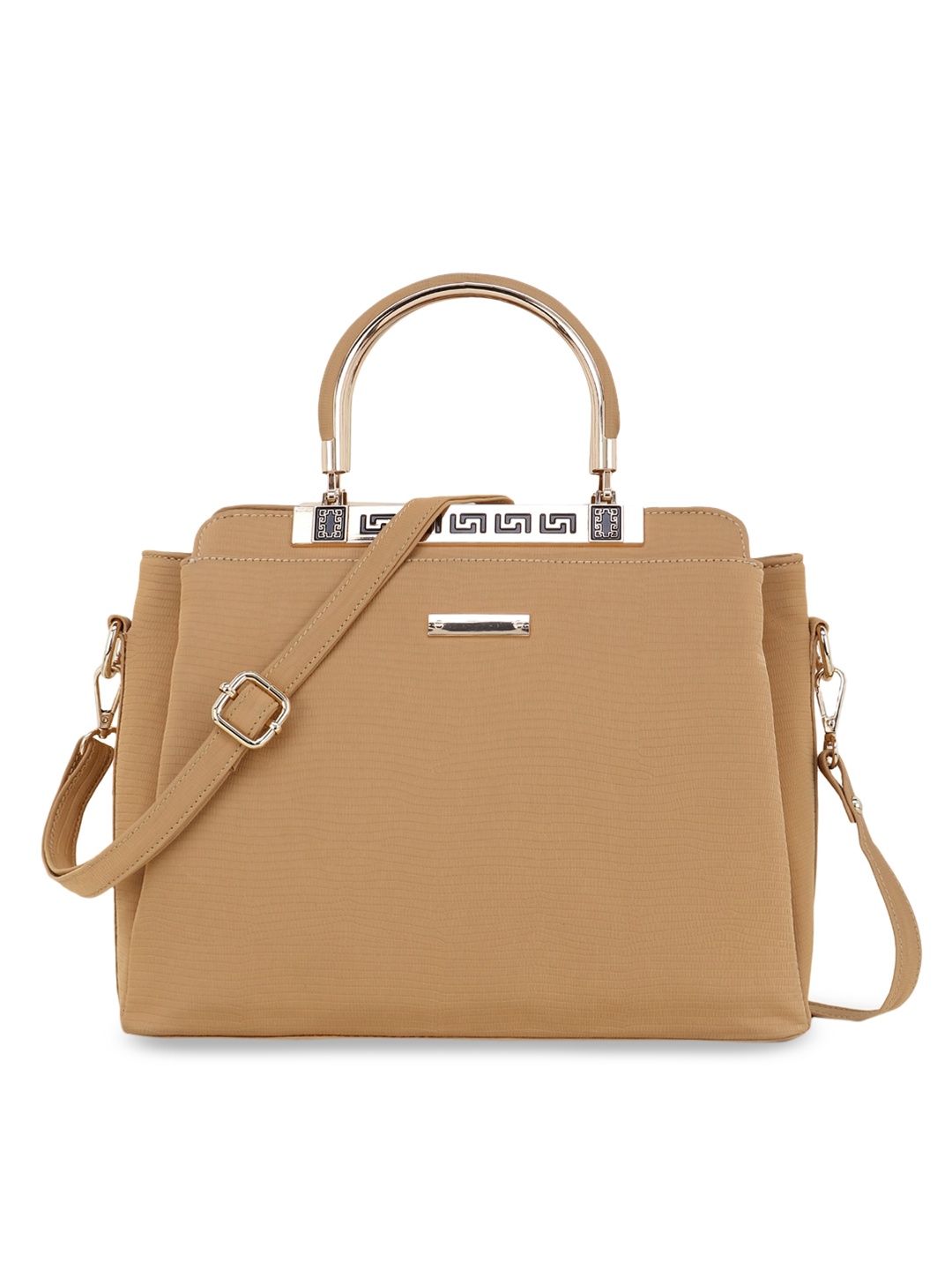 

WOMEN MARKS Beige Solid Handheld Bag