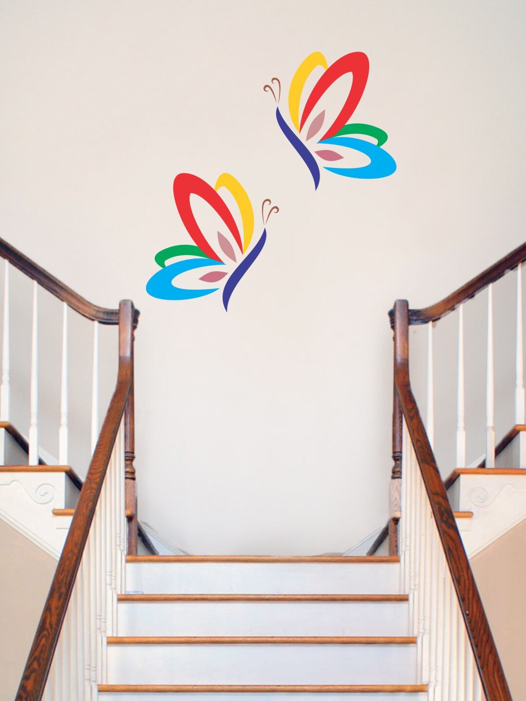 

rawpockets Red & Blue Colourful Butterfly Pair PVC Vinyl Wall Sticker