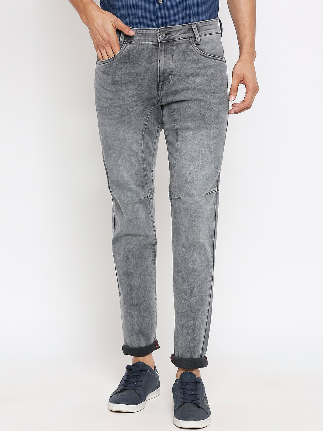 

Mufti Men Grey Relaxed Fit Jeans