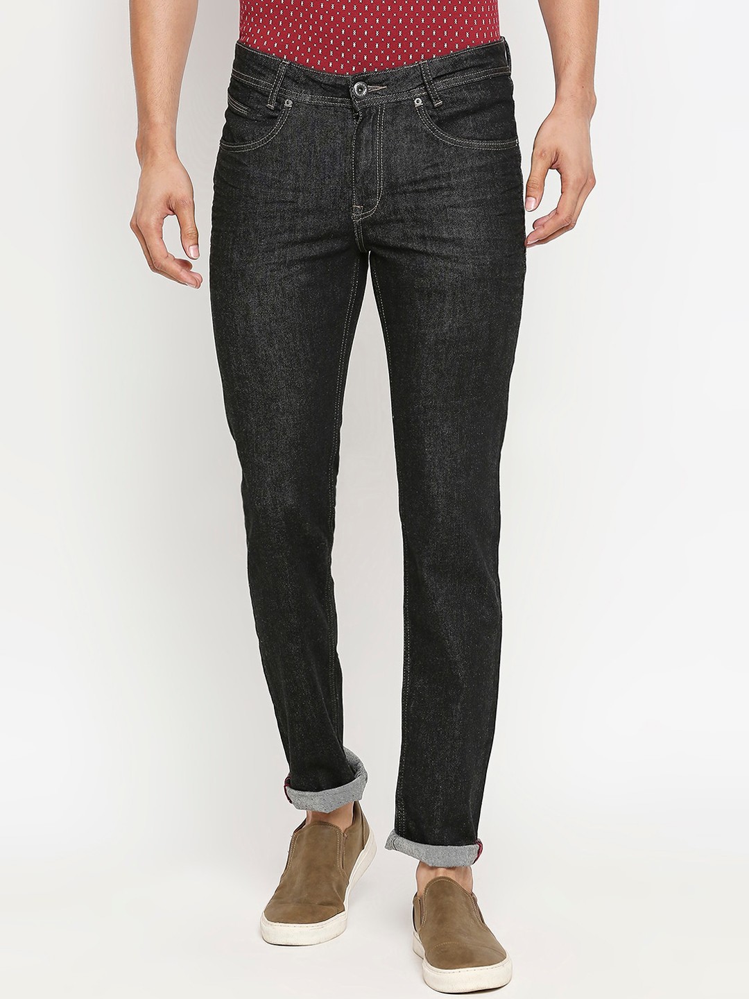 

Mufti Men Black Skinny Fit Mid-Rise Clean Look Jeans