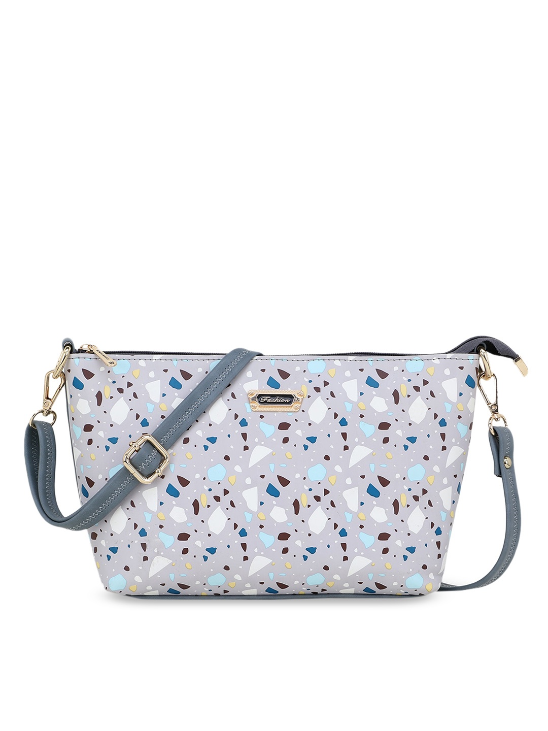 WOMEN MARKS Grey Printed Sling Bag