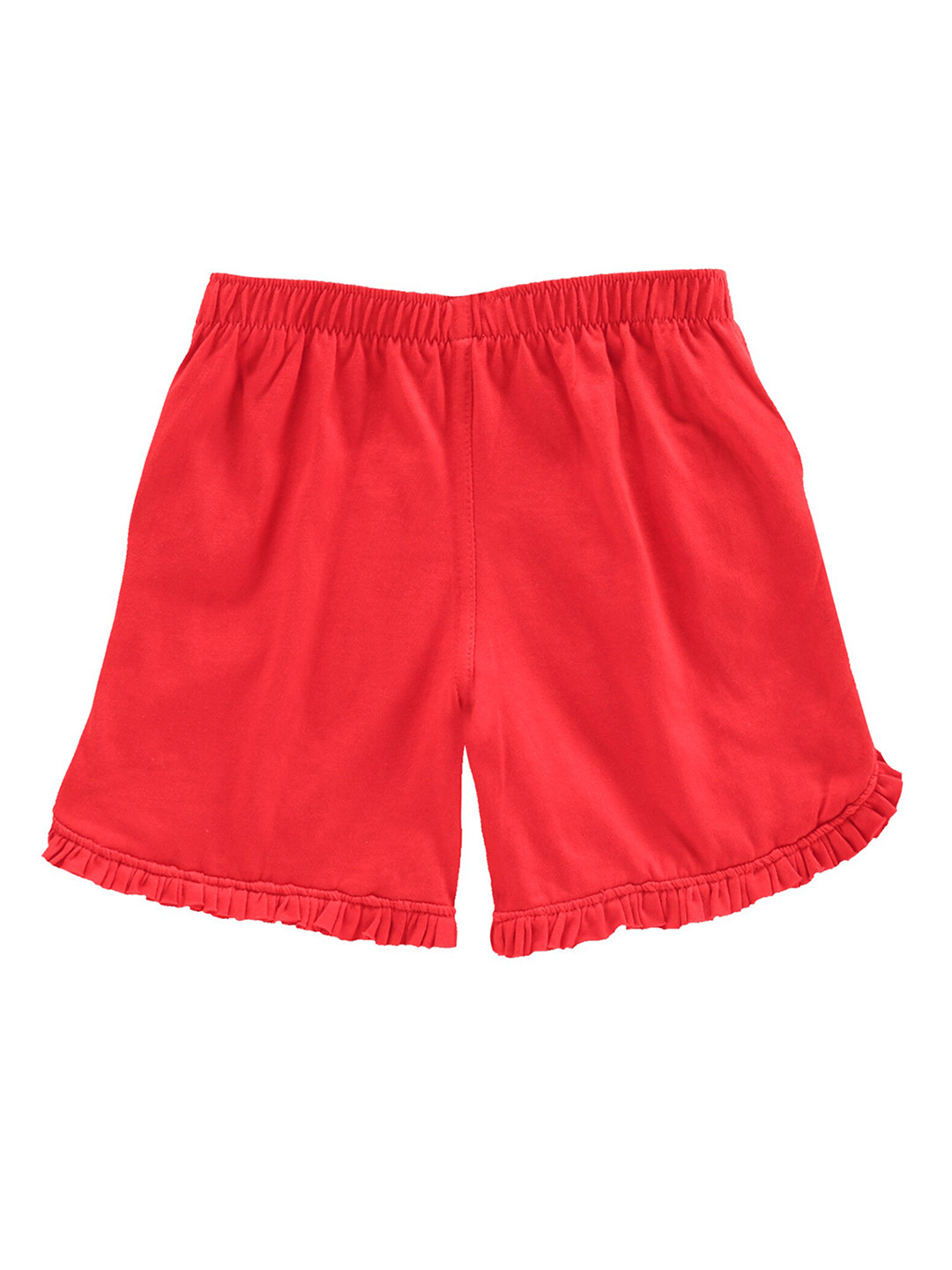 

KiddoPanti Girls Red Solid Regular Fit Hot Pants
