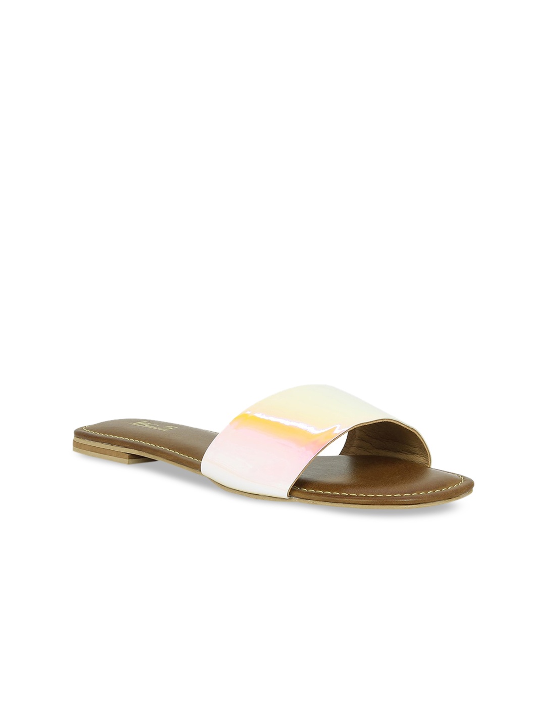 

Inc 5 Women Yellow Solid Open Toe Flats
