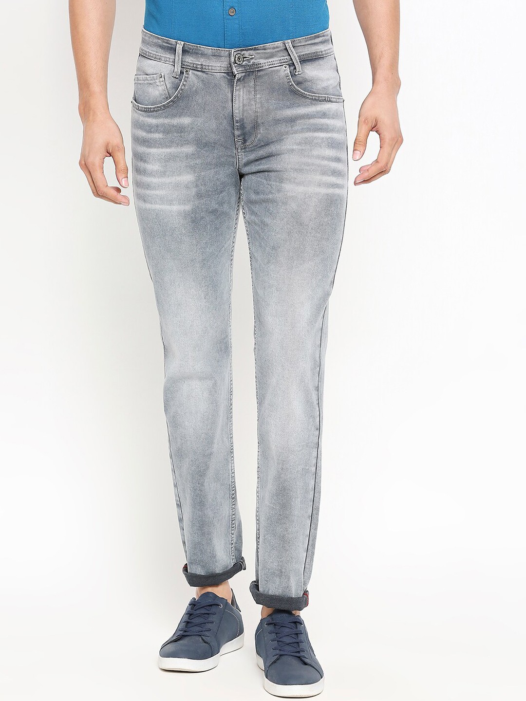 

Mufti Men Grey Skinny Fit Jeans