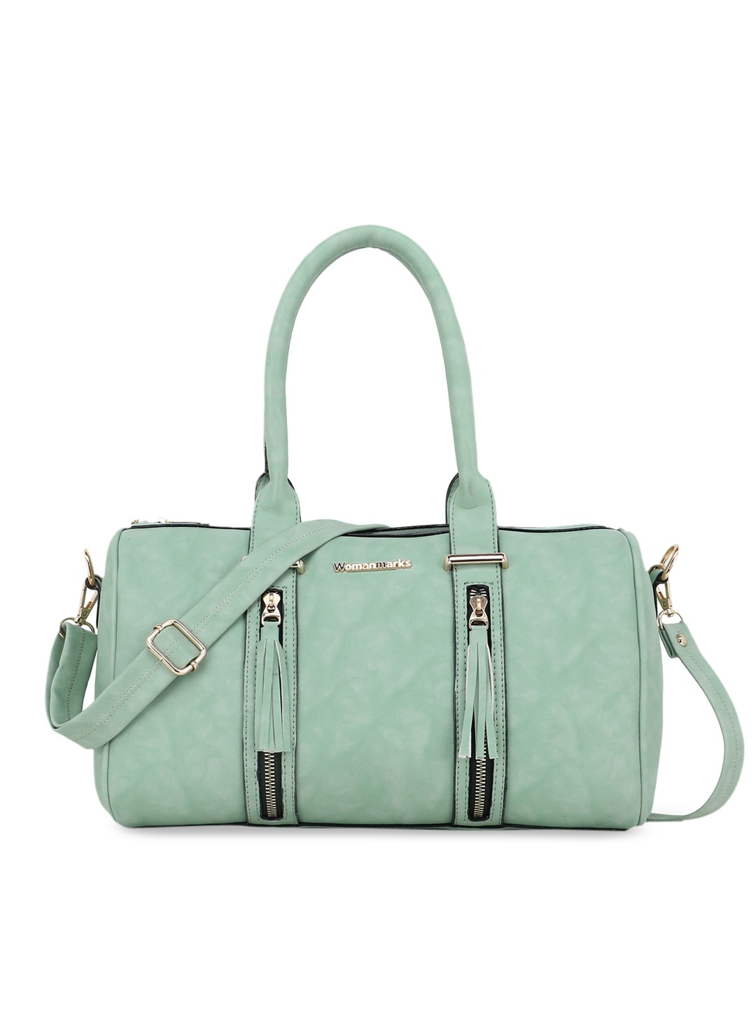 

WOMEN MARKS Green Solid Handheld Bag