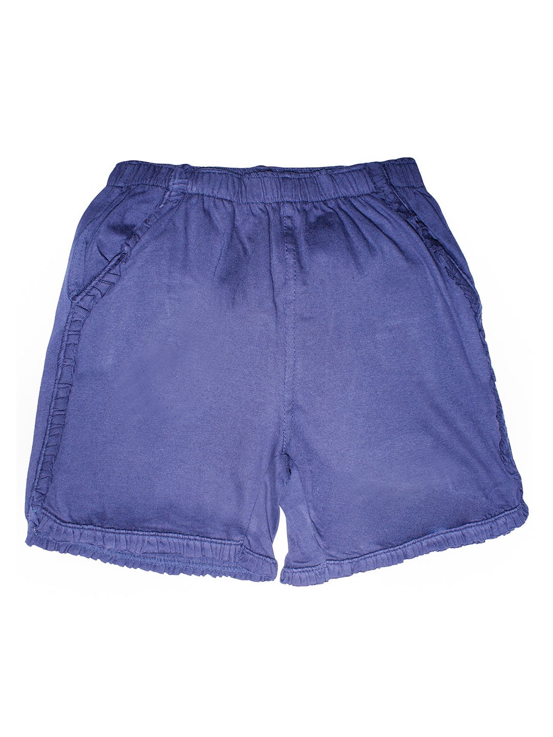 

KiddoPanti Girls Blue Solid Regular Fit Hot Pants