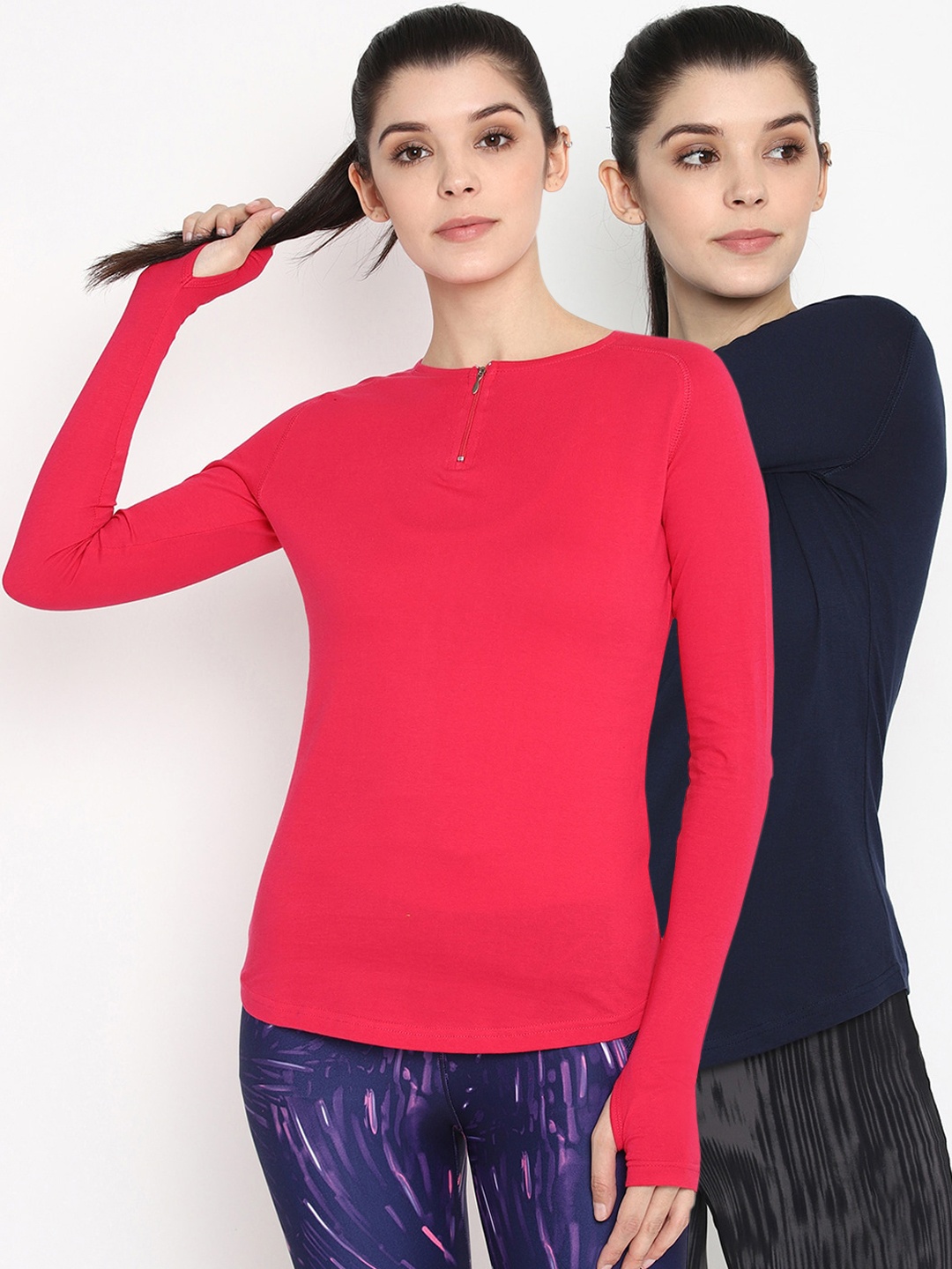 

appulse Women Multicoloured Solid Henley Neck T-shirt, Multi