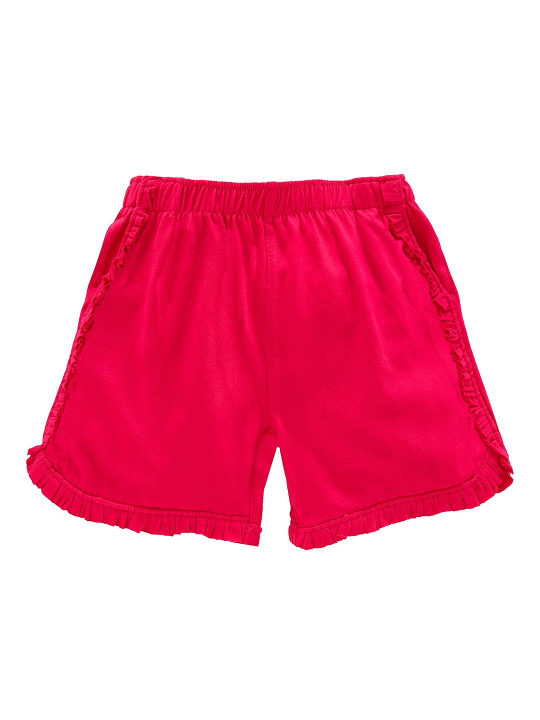 

KiddoPanti Girls Pink Solid Regular Fit Hot Pants