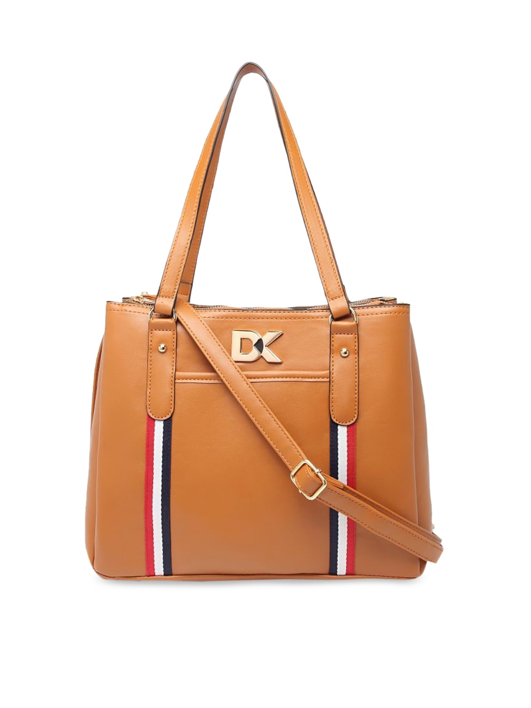 

Diana Korr Tan Brown Solid Shoulder Bag