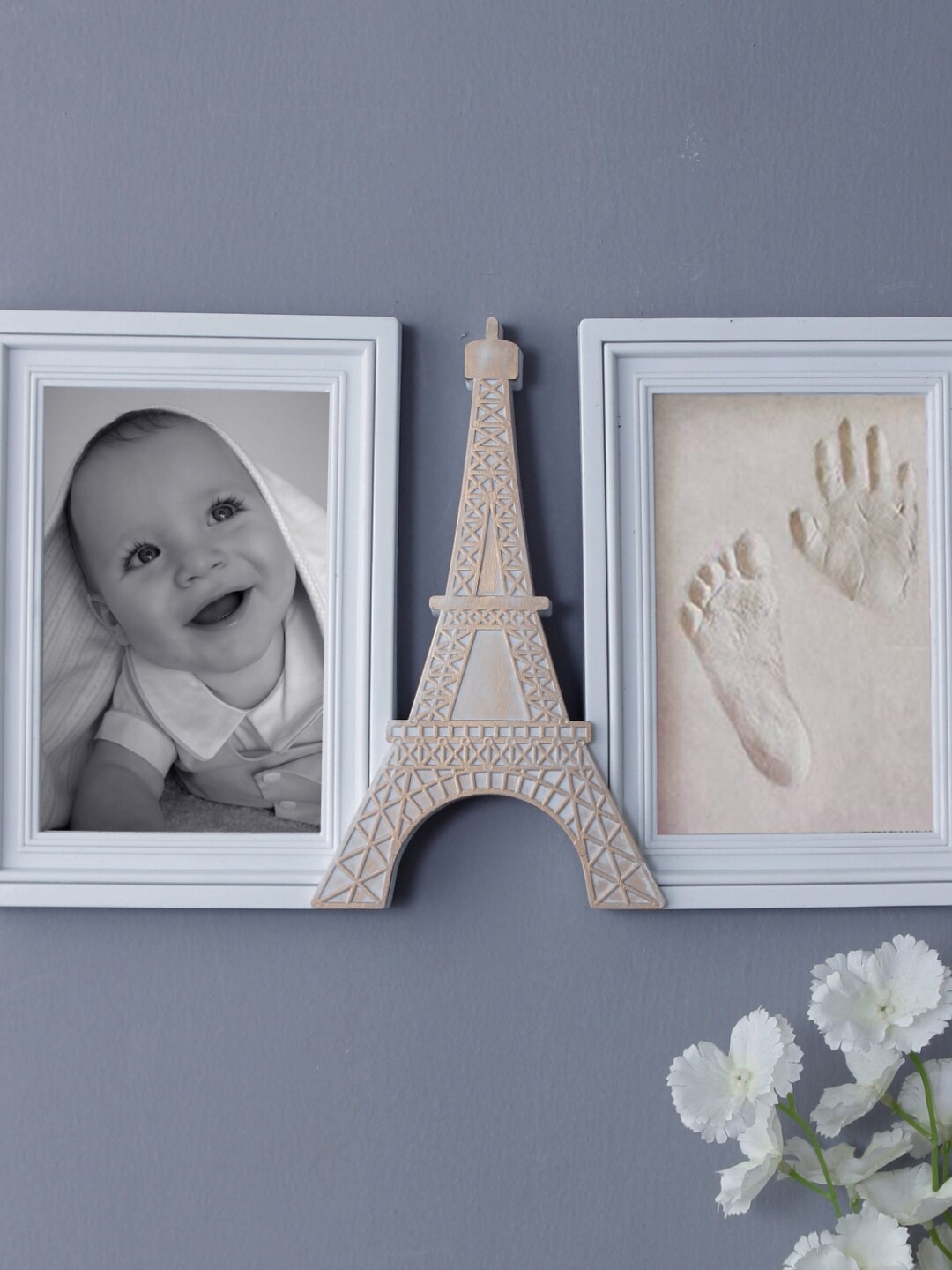 

A Vintage Affair- Home Decor White Solid 2-Picture Photo Frame