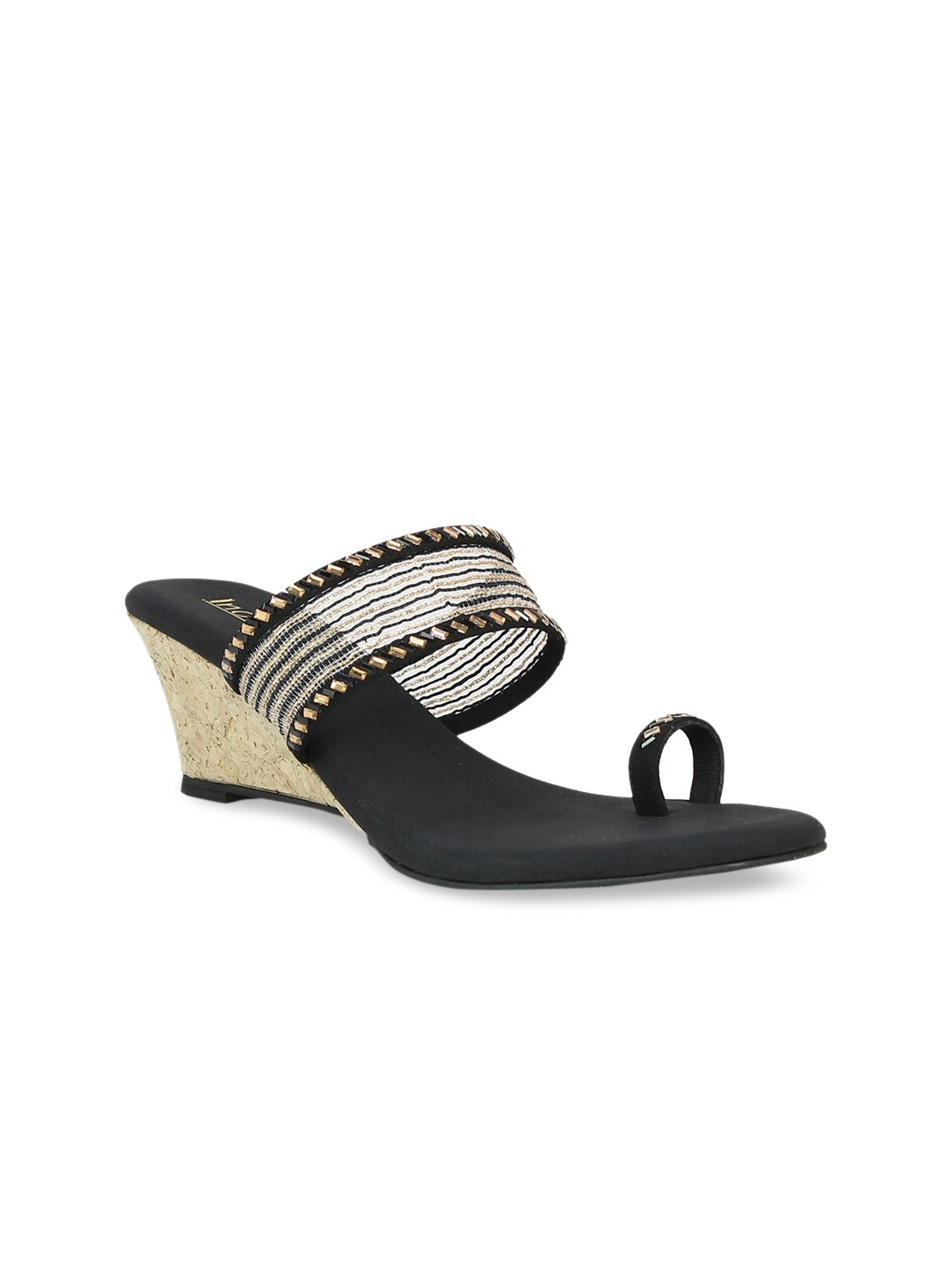 

Inc 5 Women Black Embellished Wedges