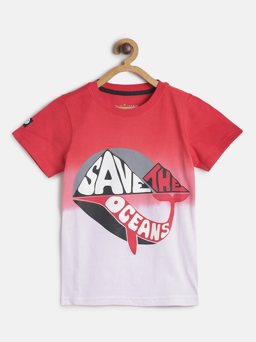 

TALES & STORIES Boys Red Printed Round Neck T-shirt