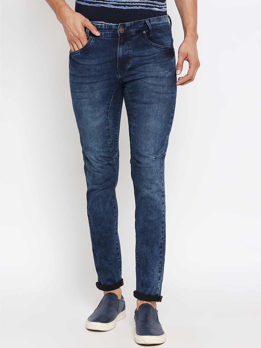 

Mufti Men Blue Relaxed Fit Mid-Rise Clean Look Stretchable Jeans
