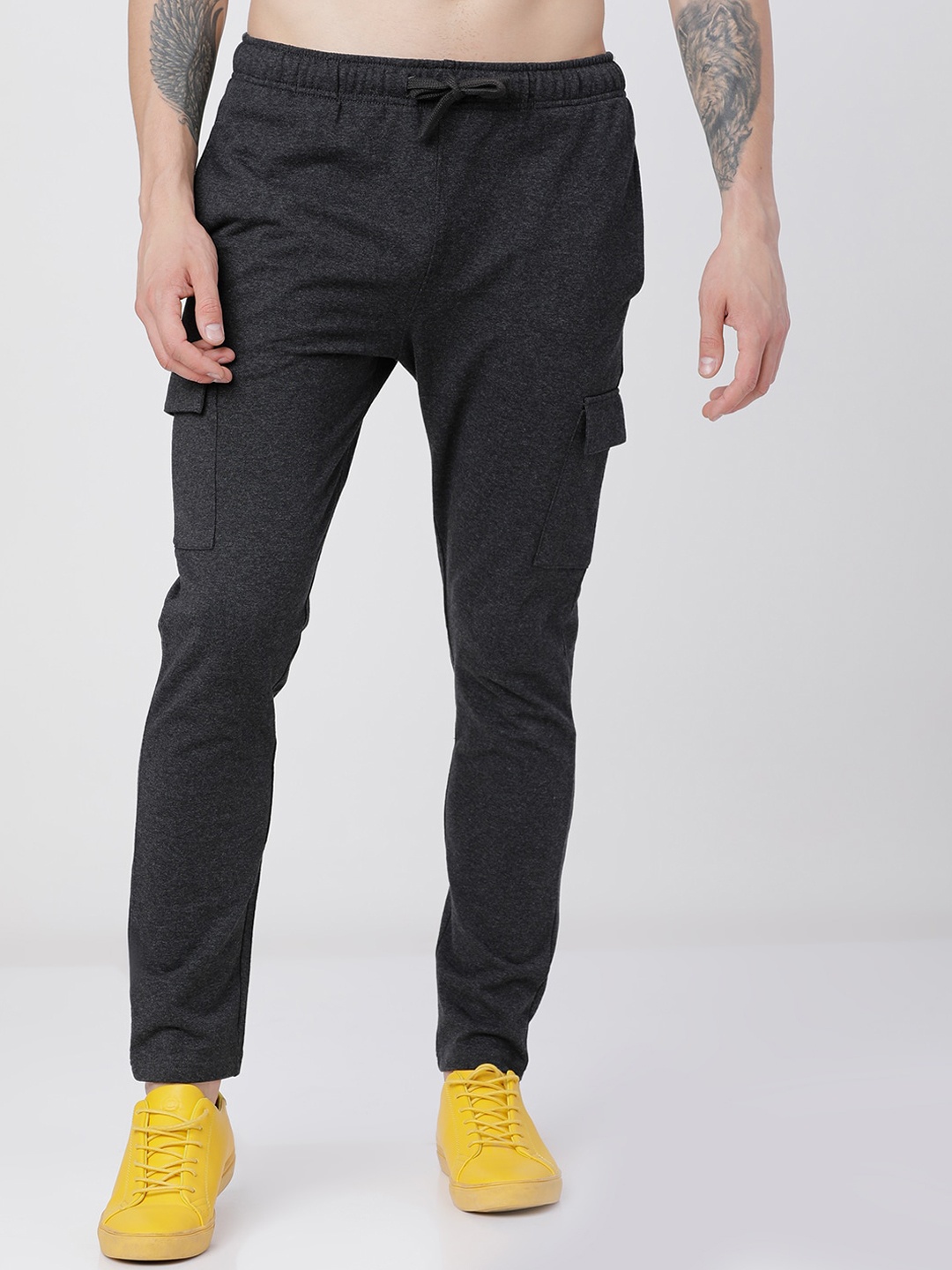 

HIGHLANDER Men Black Solid Slim-Fit Track Pants