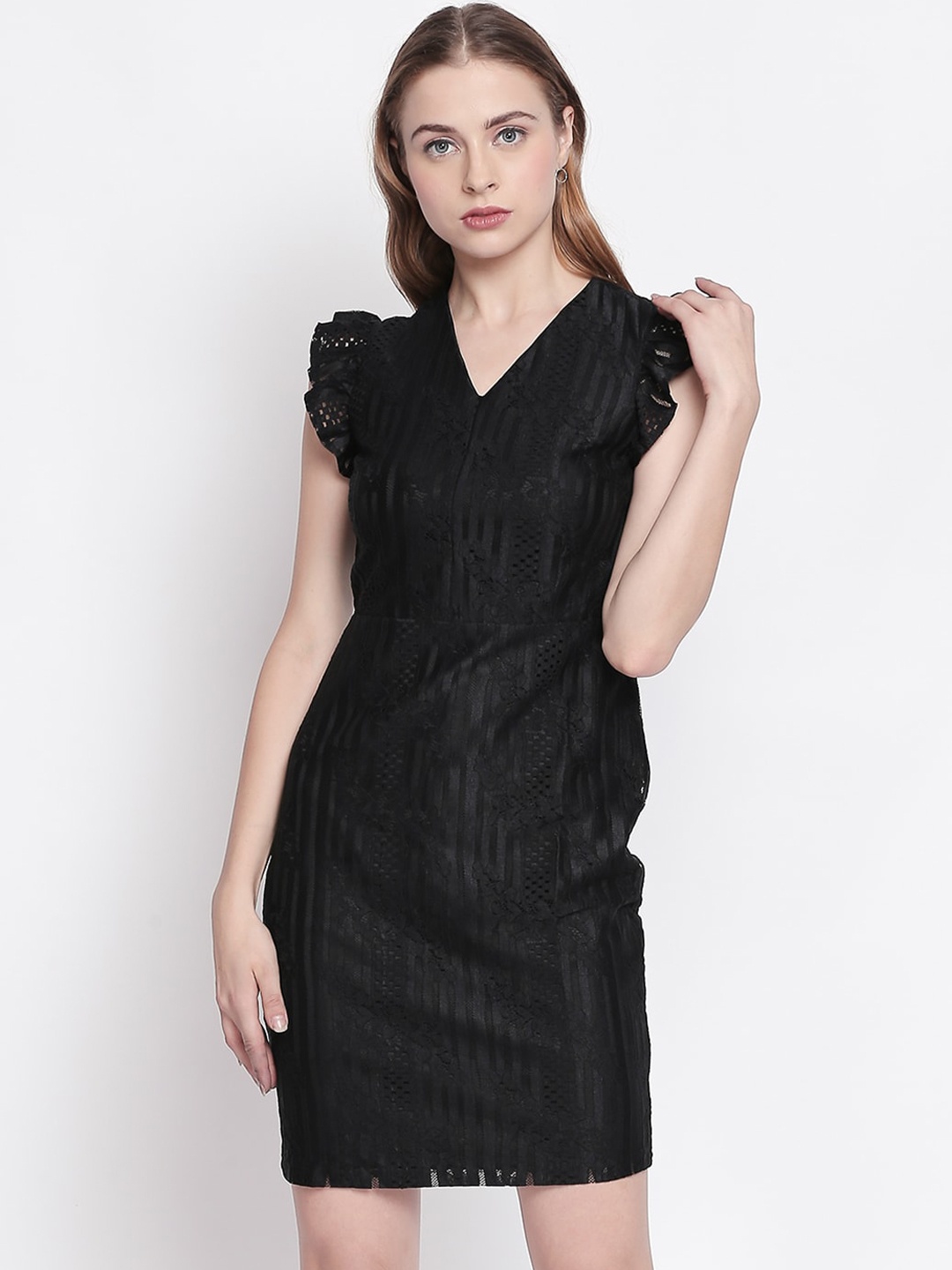 Forever Glam by Pantaloons Women Black Solid Dress
