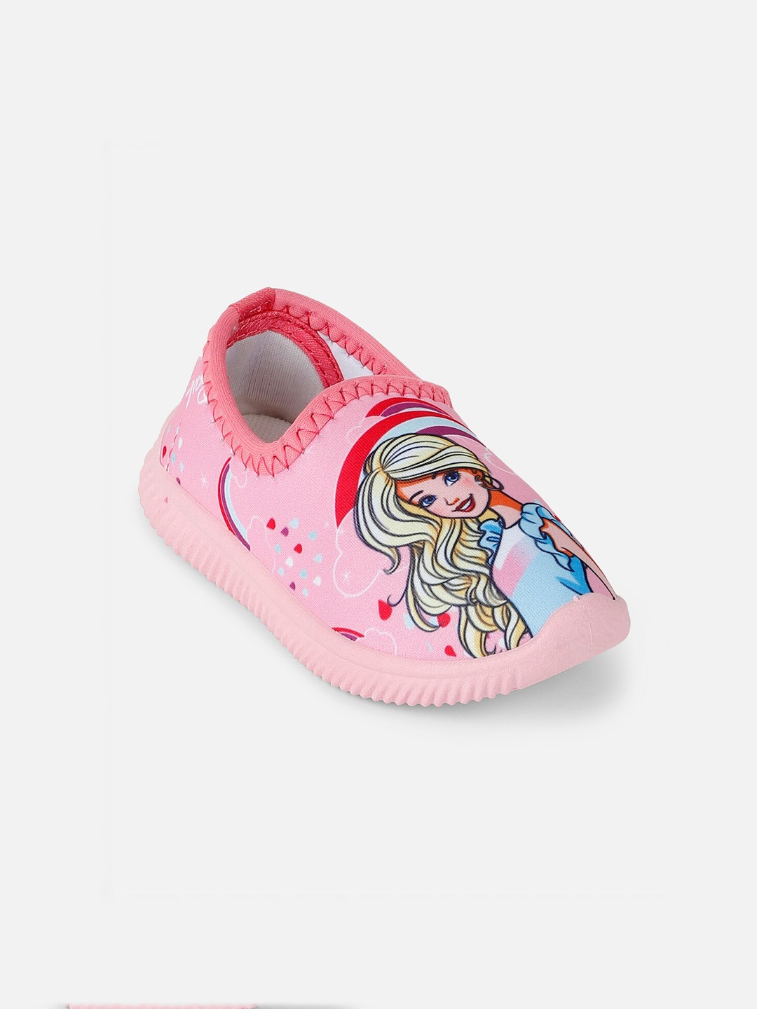 

Kids ville girls pink printed slip-on sneakers