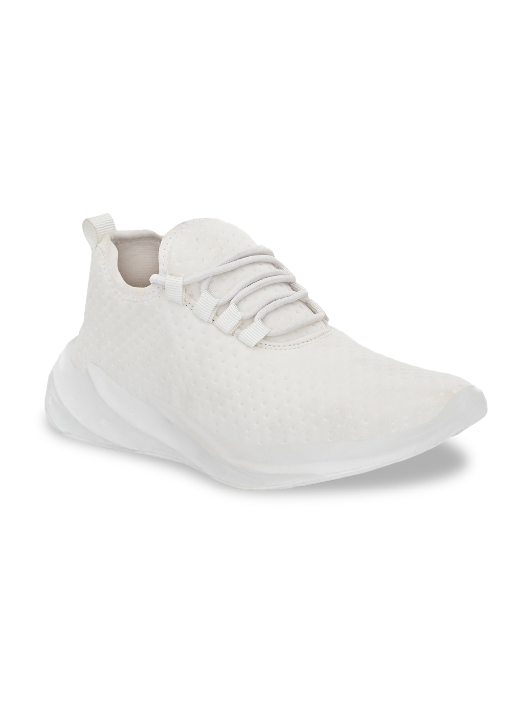 Mr.wonker Men Woven Design Sneakers, White