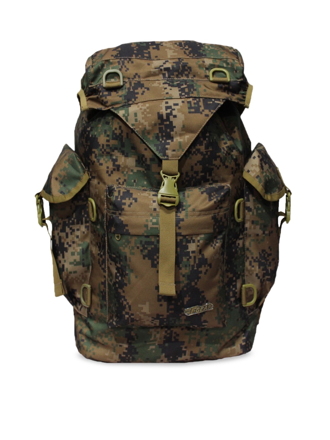 

F Gear Unisex Olive Green & Khaki Camouflage Backpack