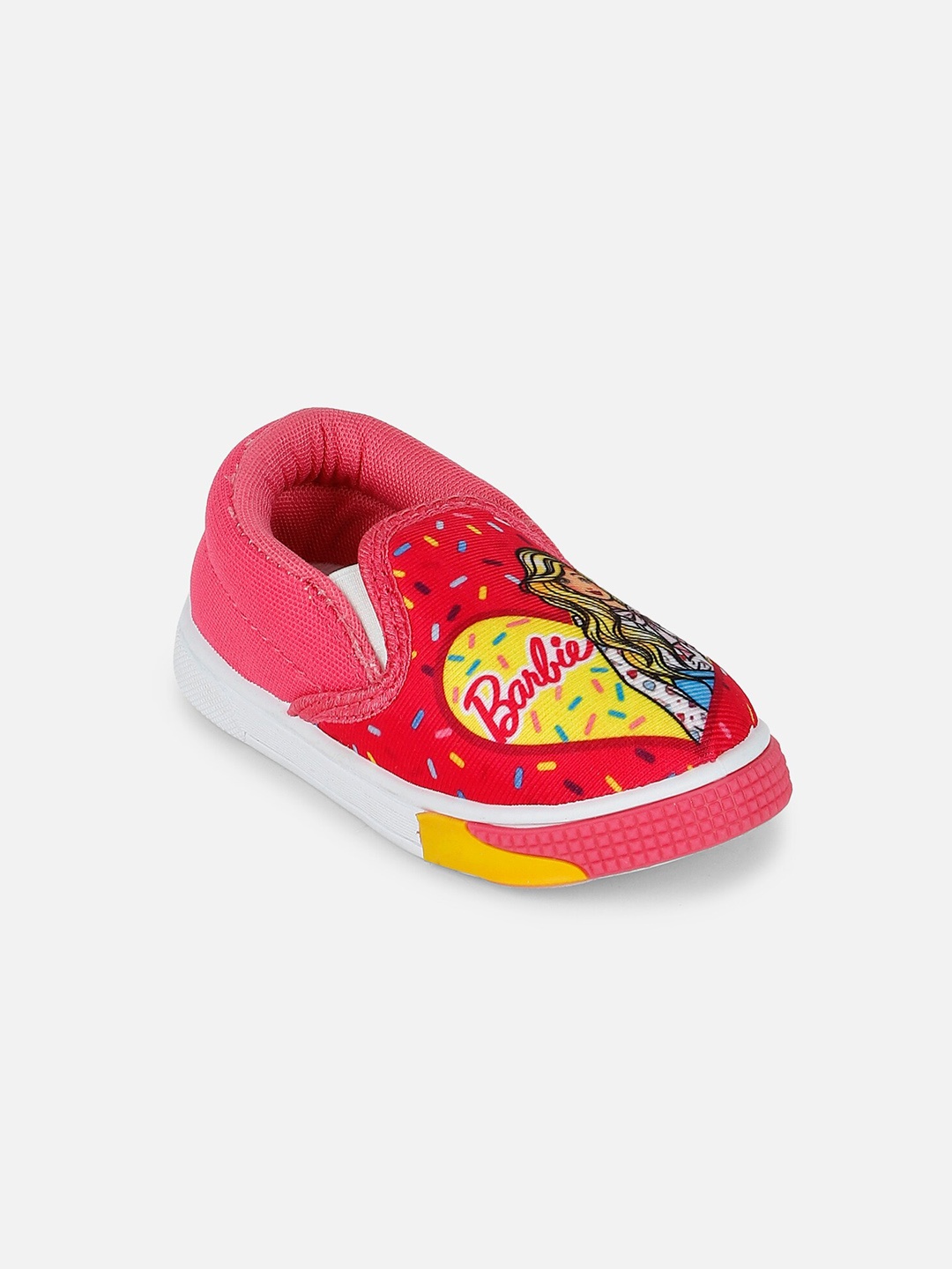 

Kids Ville Girls Barbie Printed Slip-on Sneakers, Pink