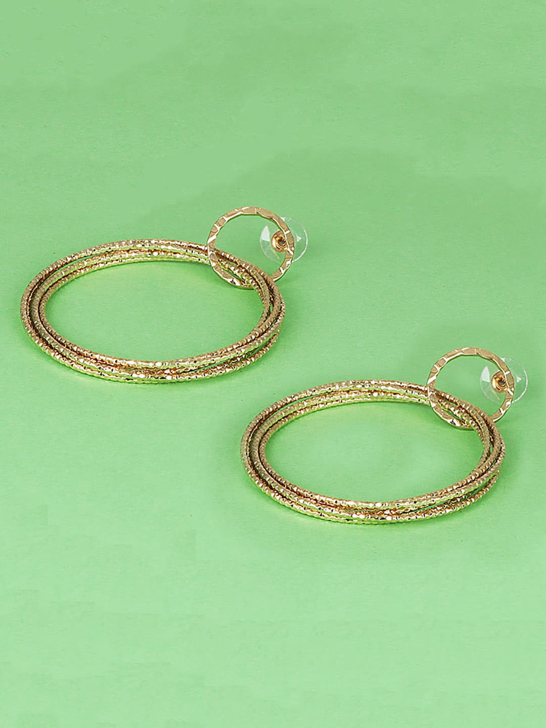 

Jewelz Gold-Plated Contemporary Drop Earrings
