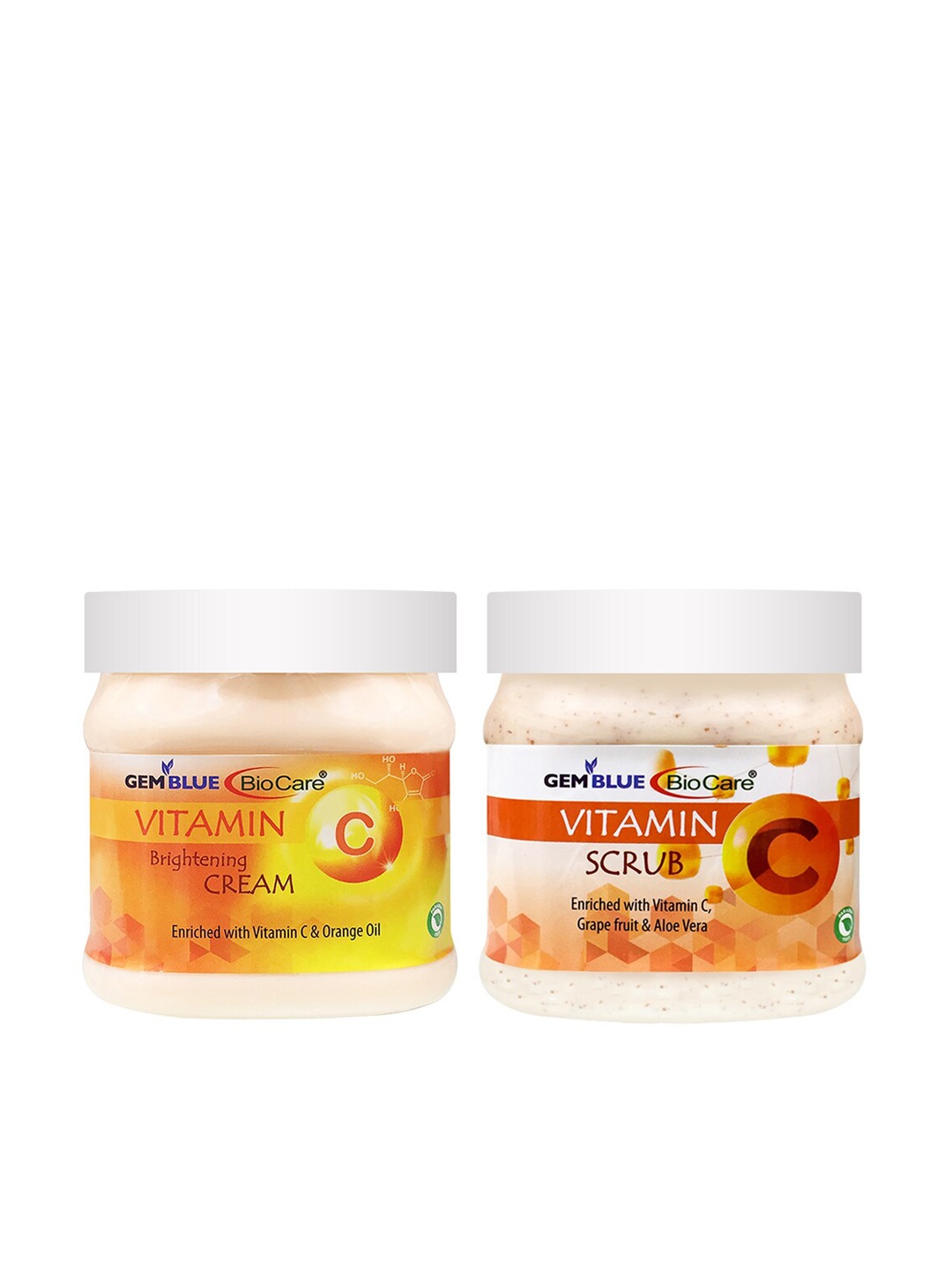 

GEMBLUE BioCare Combo of 2 Vitamin C Cream & Scrub 500 ml, Orange