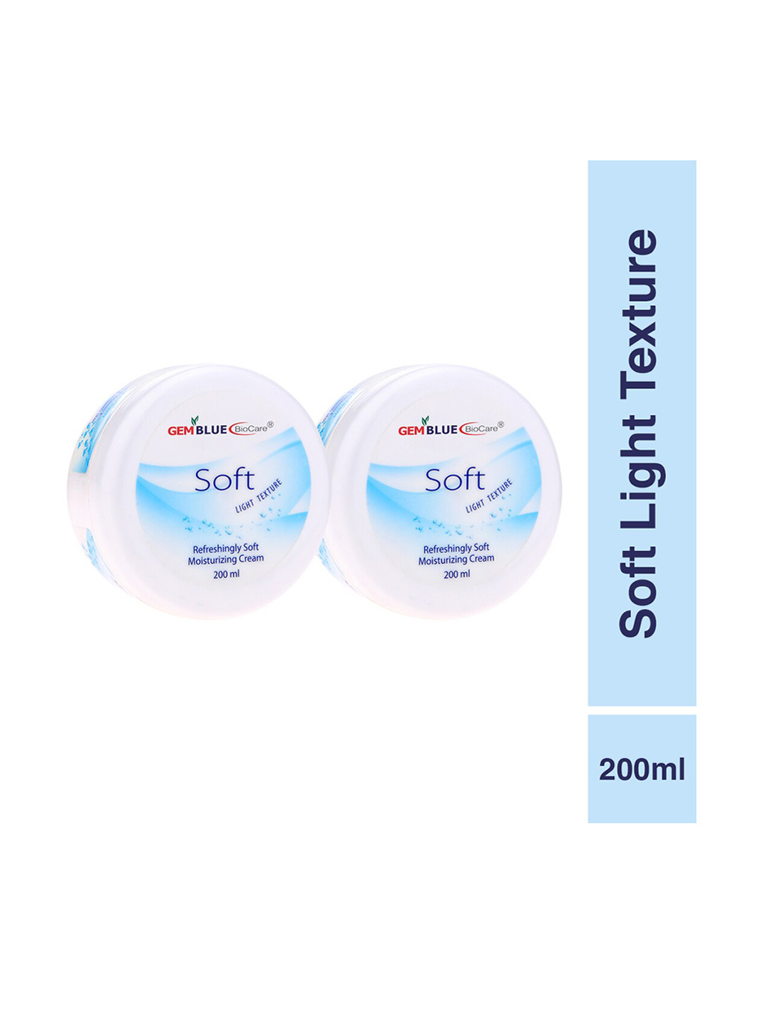 

Gemblue Biocare Pack of 2 Light Texture Moisturizing Cream 200ml, Blue