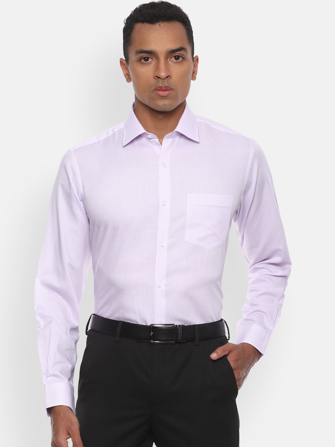 

Van Heusen Men Purple Regular Fit Striped Casual Shirt