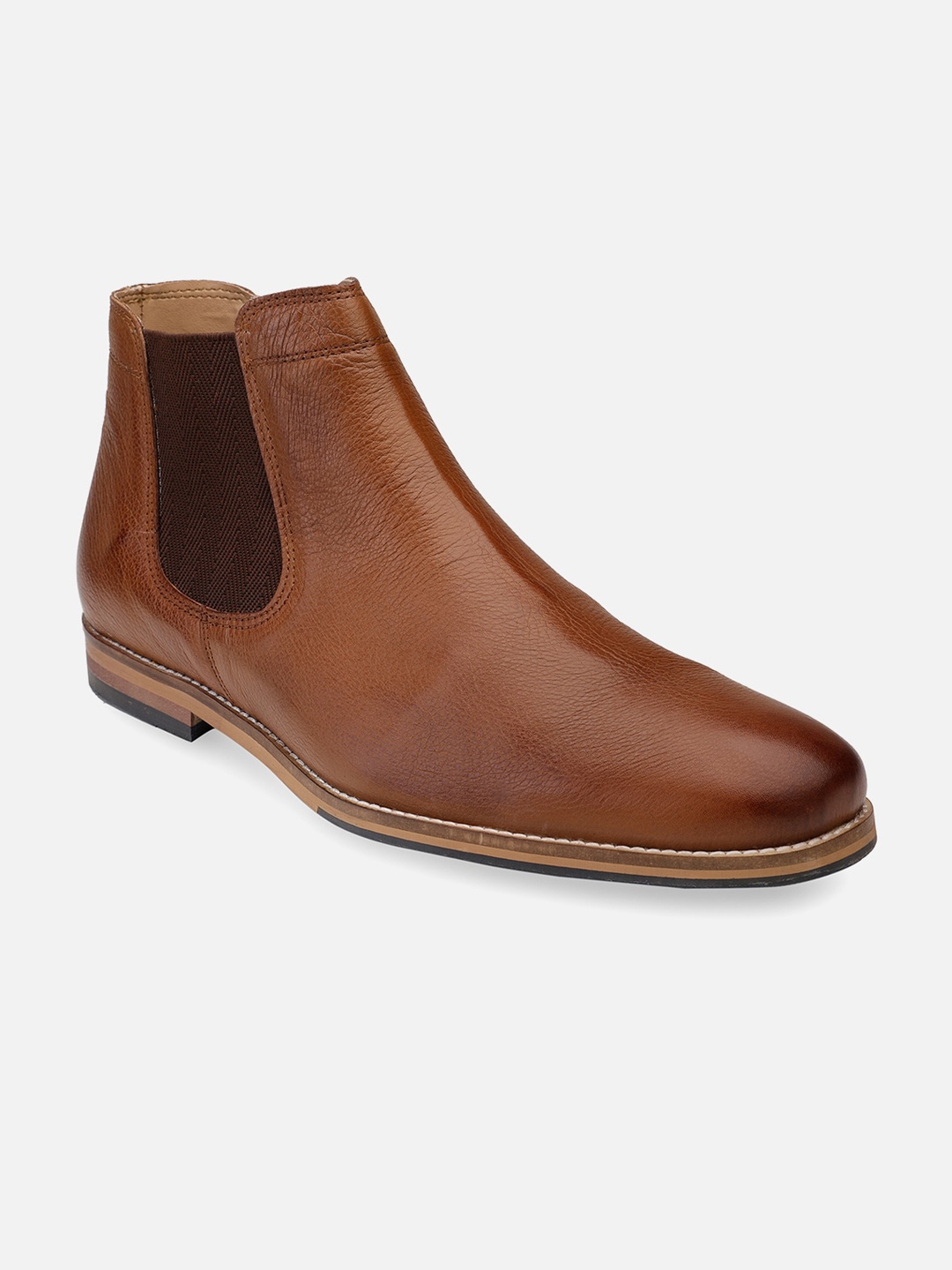 

Hats Off Accessories Men Leather Flat Boots, Brown