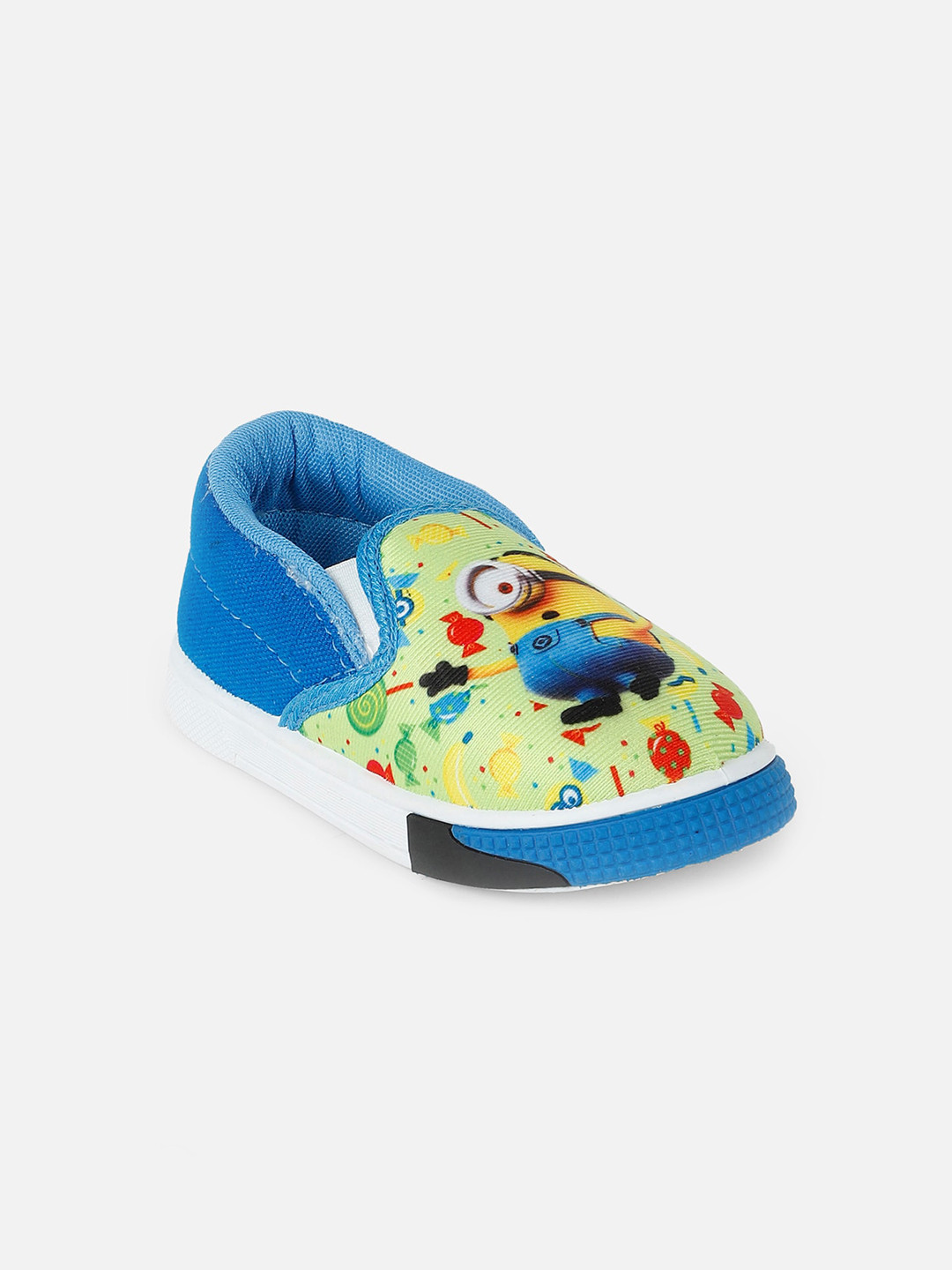 

Kids Ville Boys Blue & Green Minions Printed Slip-on Sneakers
