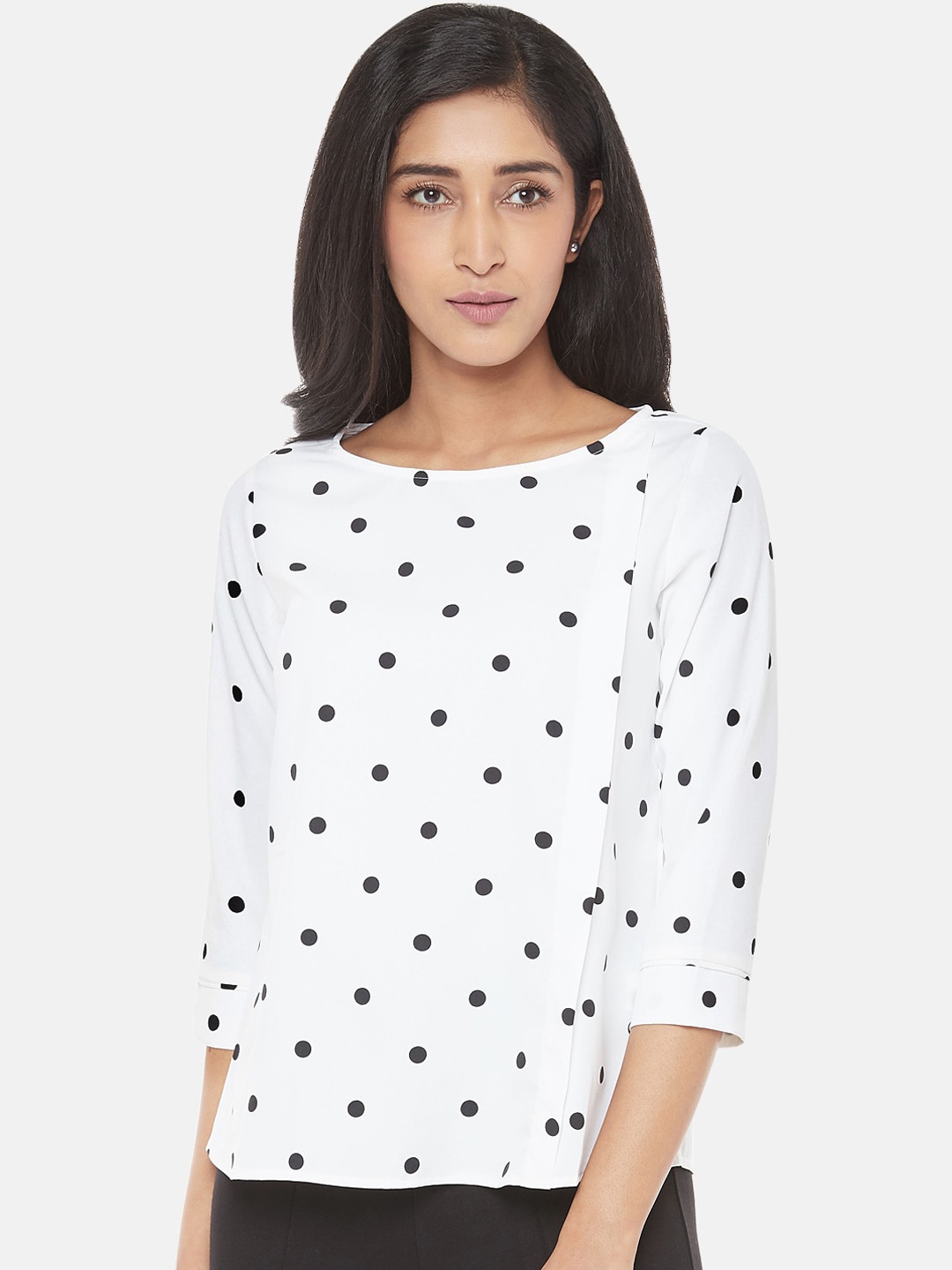 

Annabelle By Pantaloons White Printed Regular Top