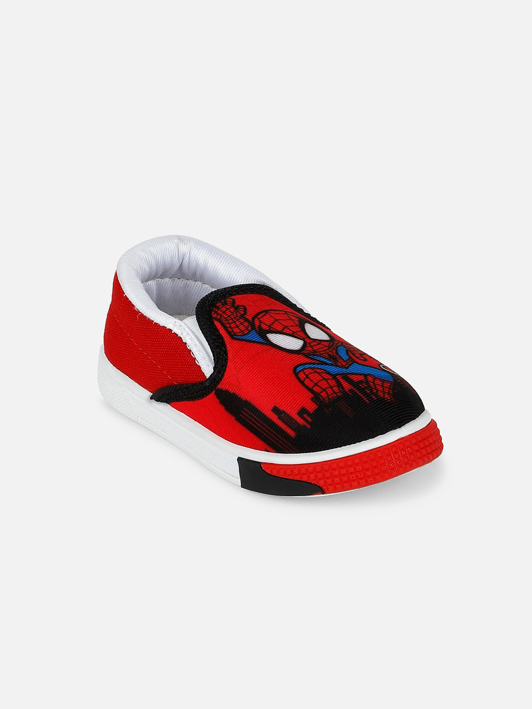 

Kids Ville Boys Red & Blue Spiderman Printed Slip-on Sneakers