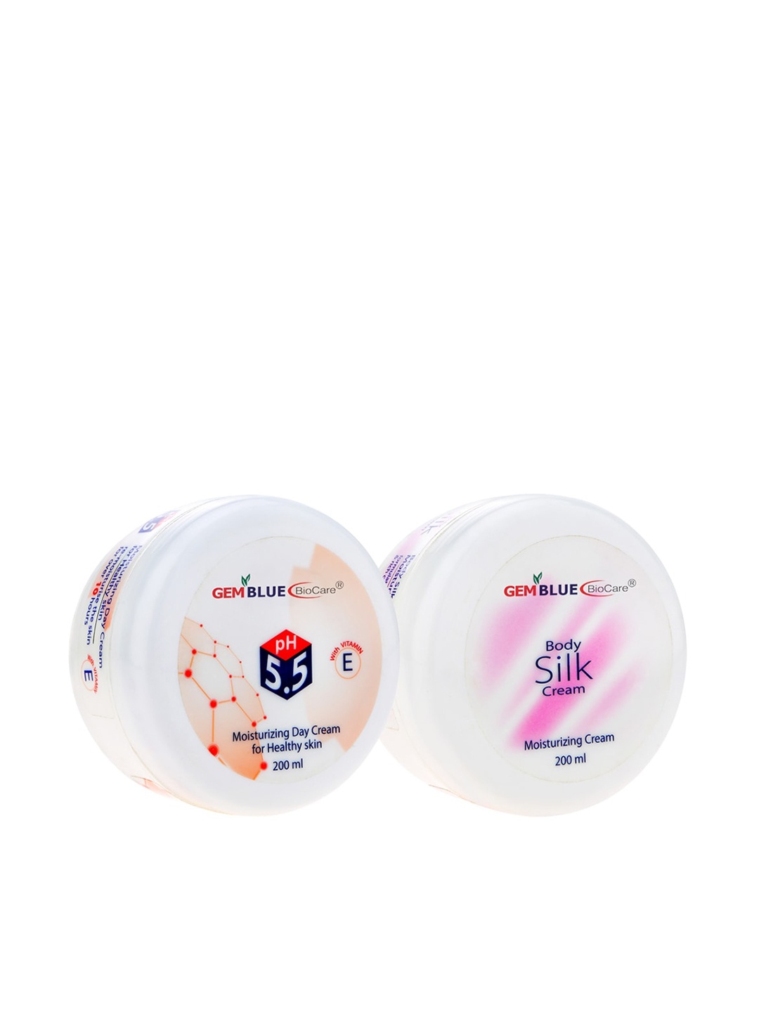 

Gemblue Biocare Pack Of 2 Day Cream & Body Silk moisturizing Cream 200ml, Orange