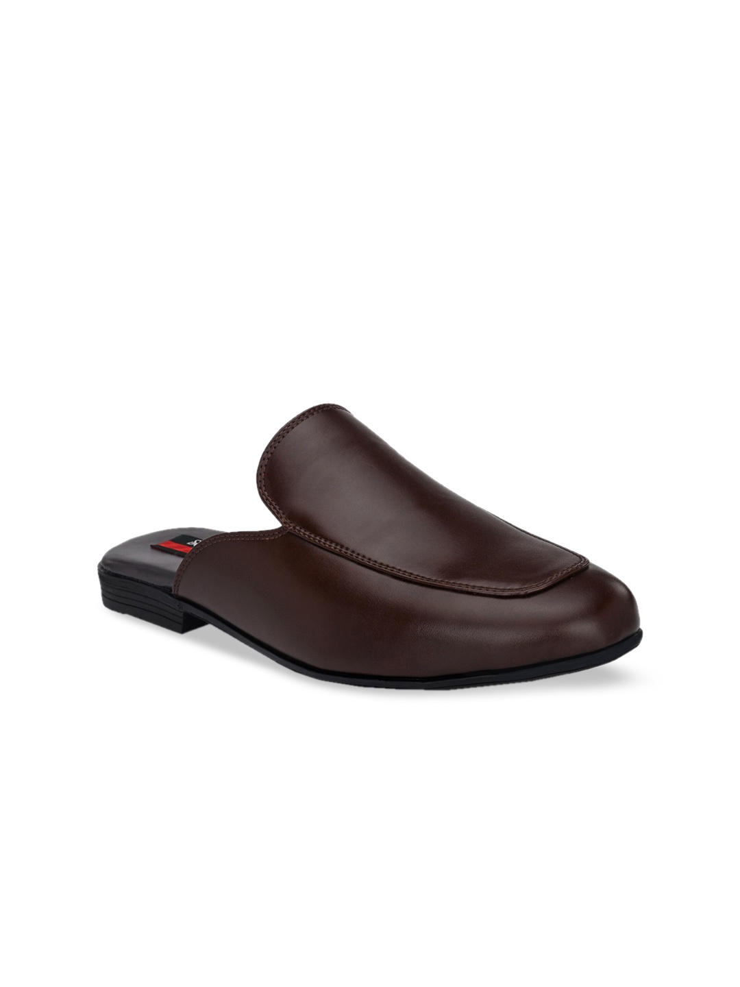 

San Frissco Men Brown Leather Mules