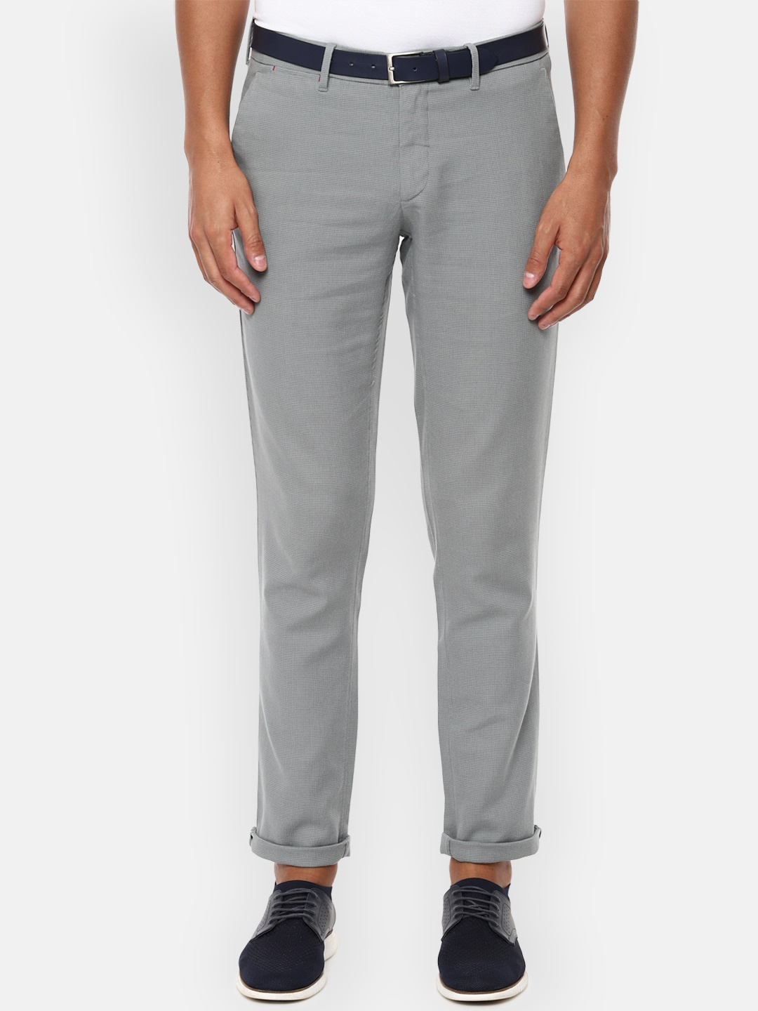 

Louis Philippe Sport Men Grey Slim Fit Self Design Chinos