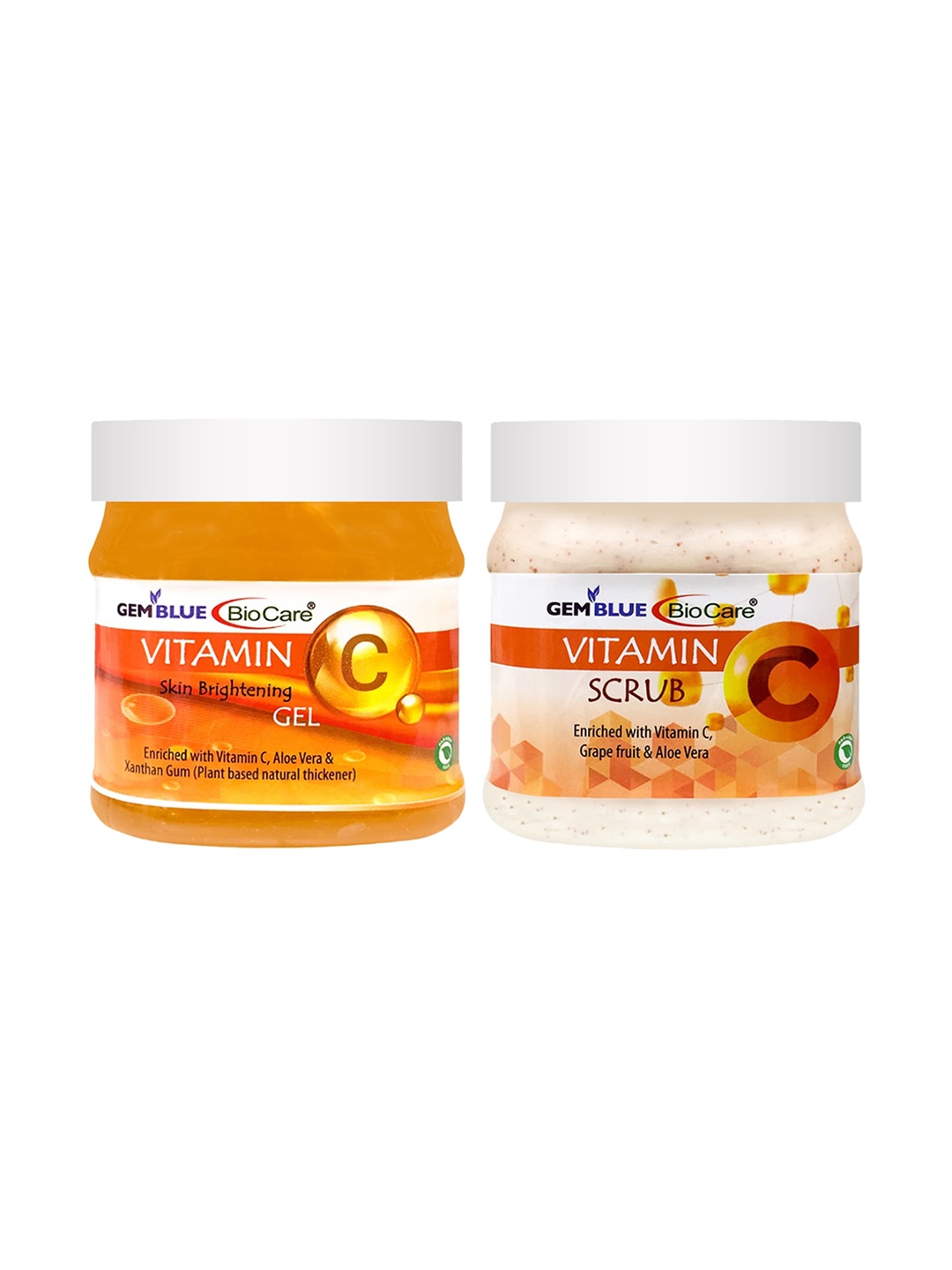 

Gemblue Biocare Pack of 2 Vitamin C Gel & Scrub 1000ml, Orange