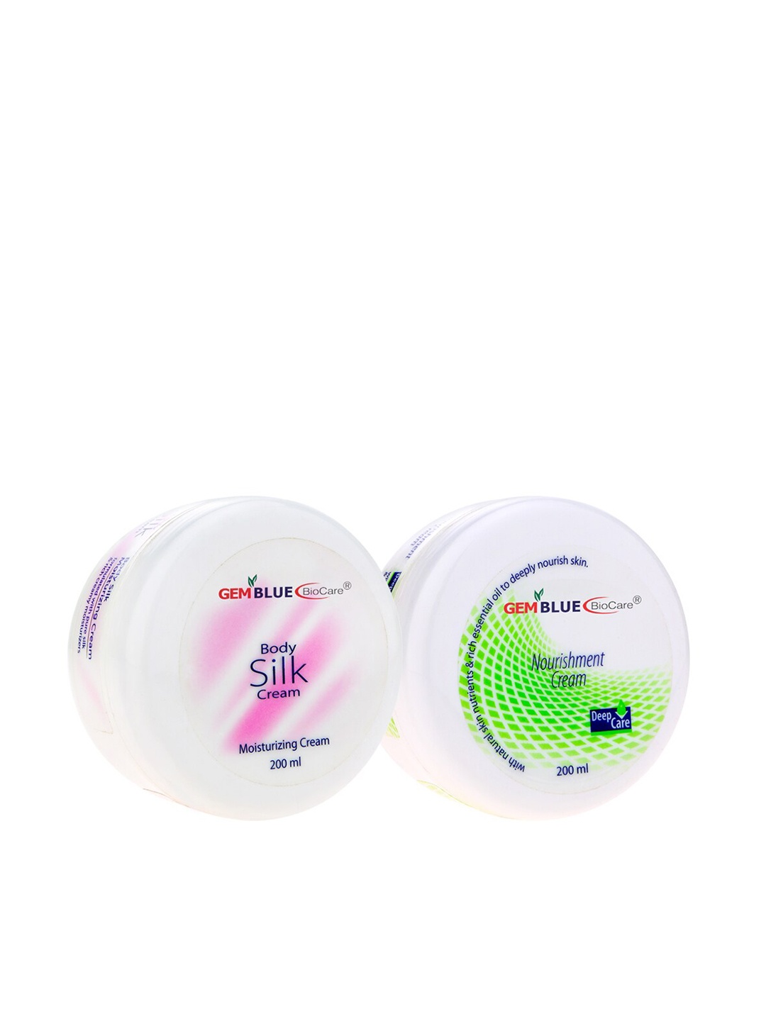 

GEMBLUE BioCare Unisex Set of Body Silk & Deep Care Nourishment Creams, Pink