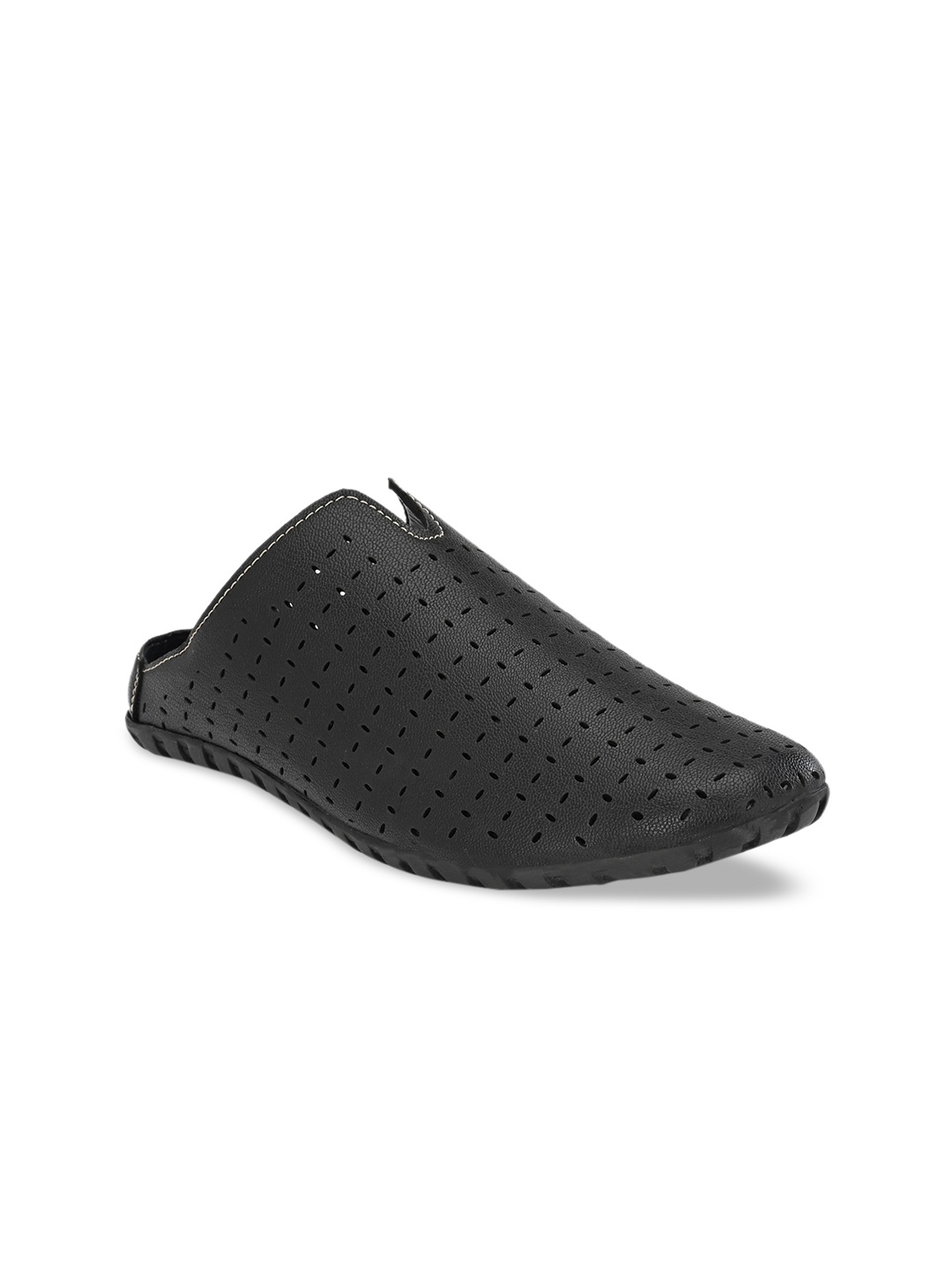 Metronaut Men Black Perforations Loafers