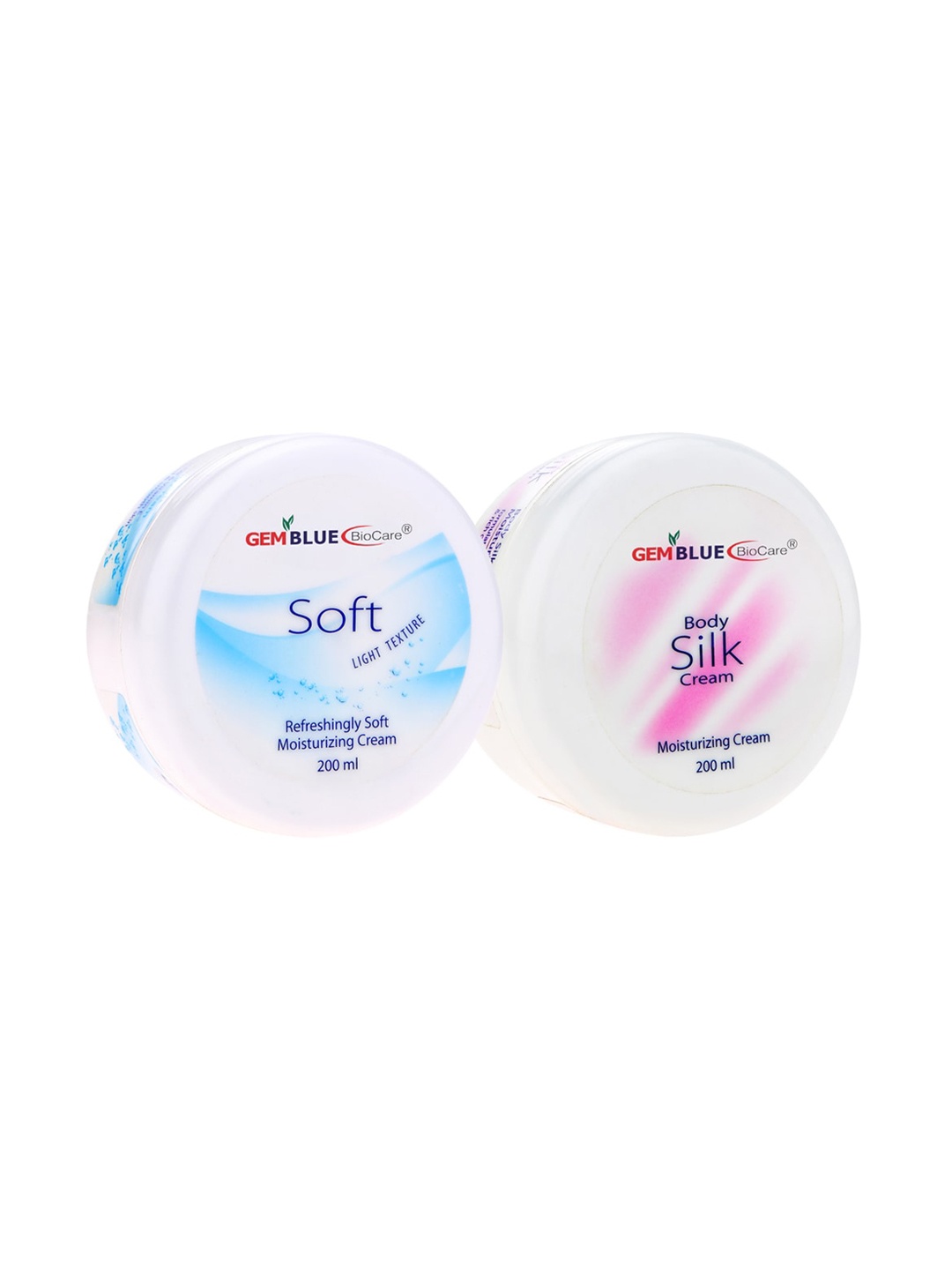 

GEMBLUE BioCare Unisex Set of Light Texture & Body Silk Day Creams, Blue
