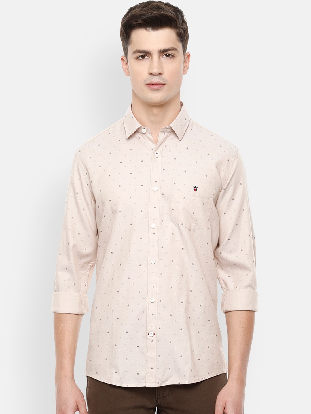 

Louis Philippe Sport Men Beige Slim Fit Printed Casual Shirt