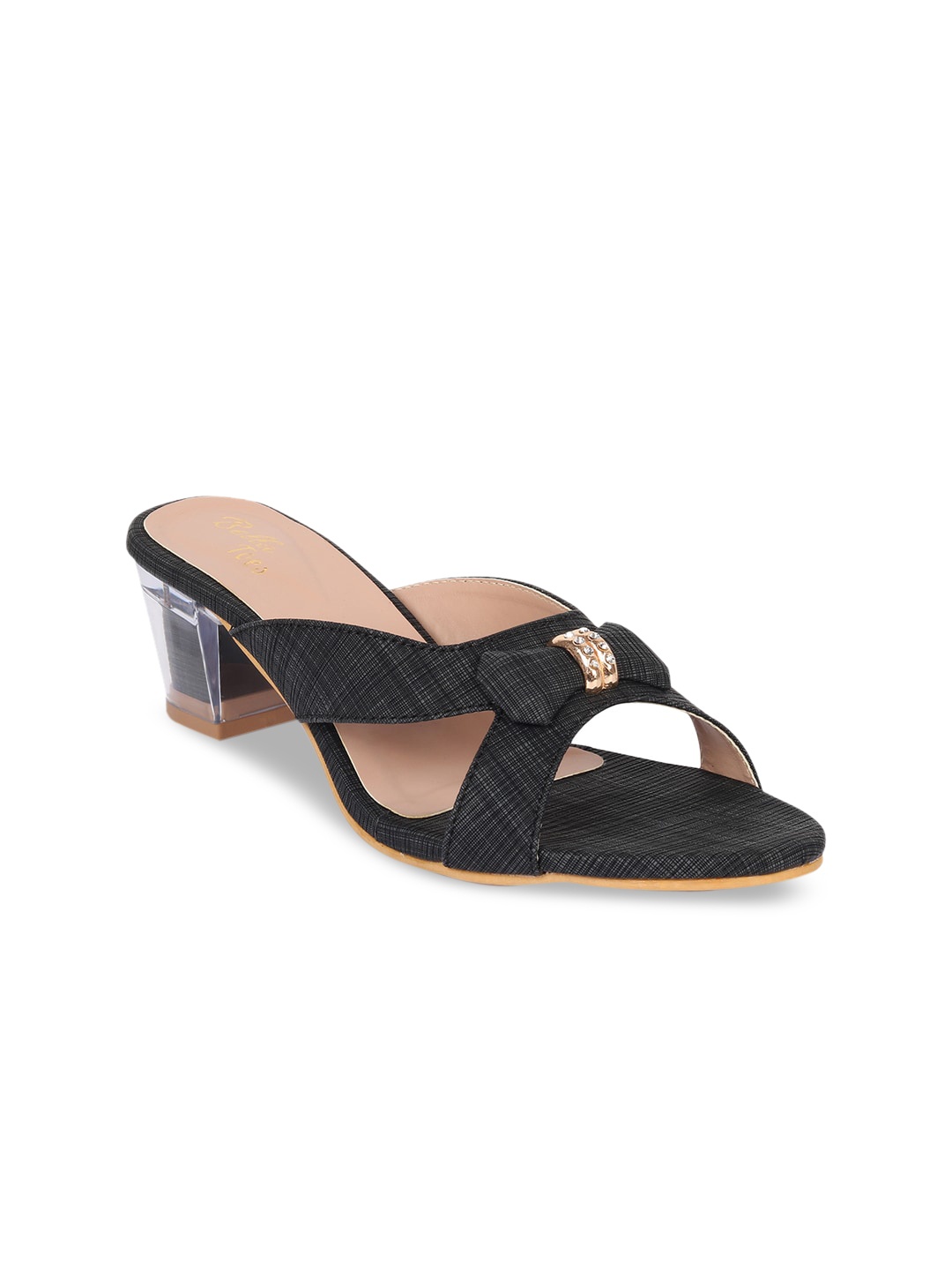 

Bella Toes Women Black Embellished Block Heels