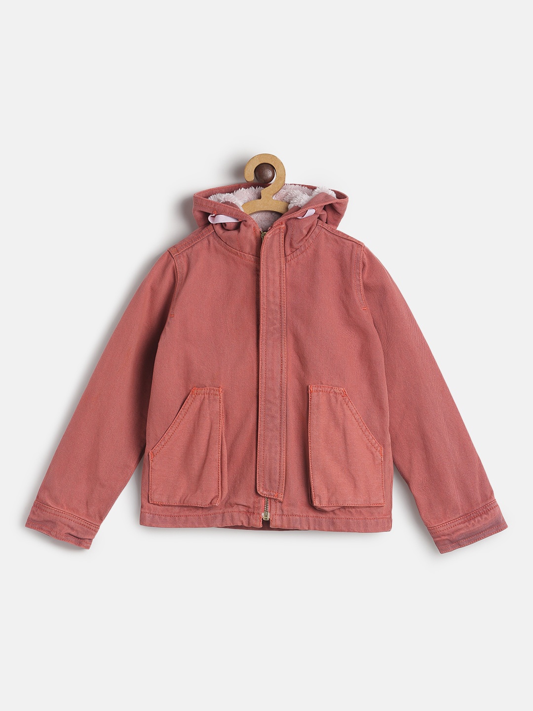 

TALES & STORIES Boys Red Solid Bomber Jacket
