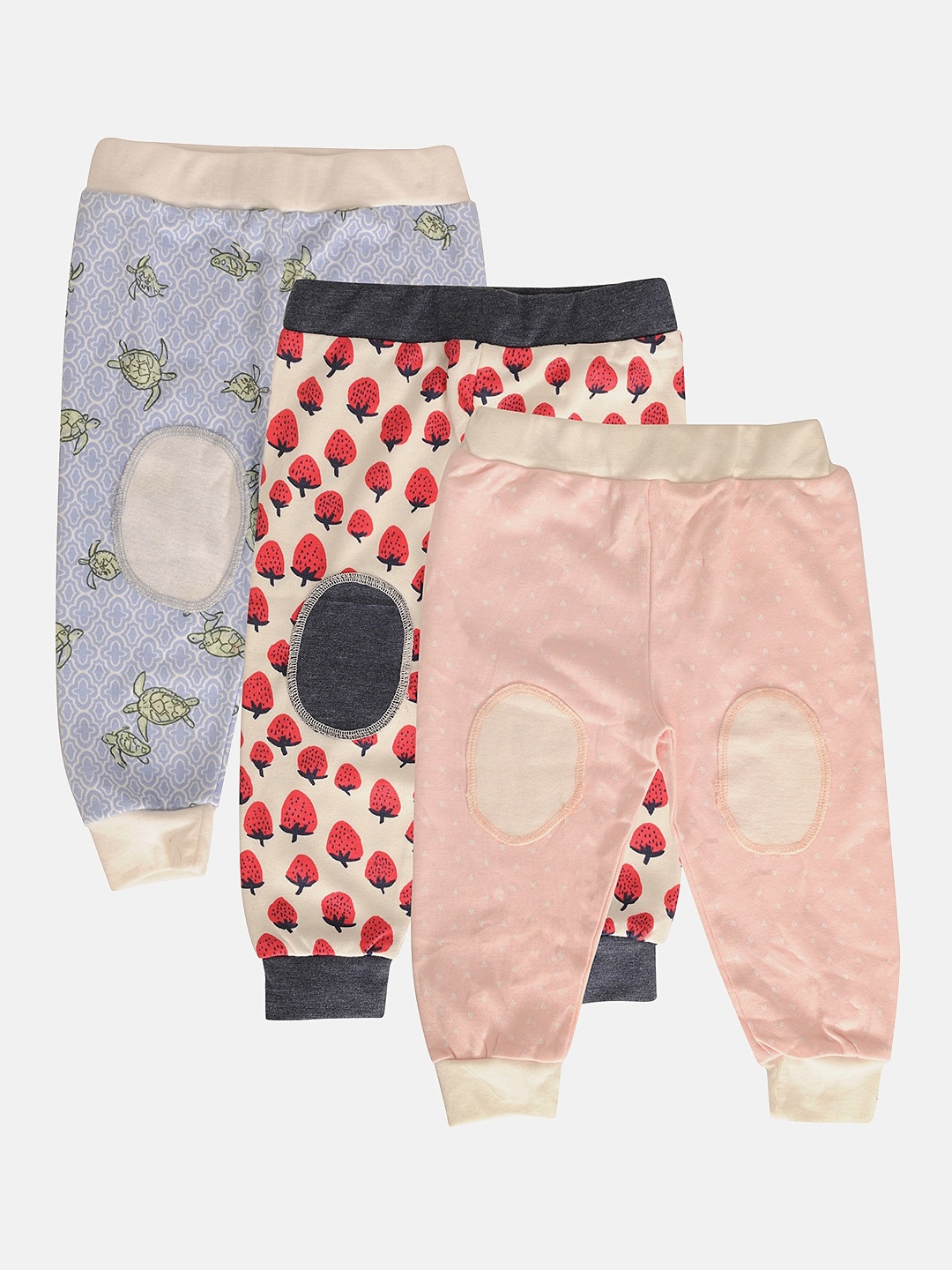 

TINY HUG Infant Boys Pack Of 3 Printed Joggers, Lavender